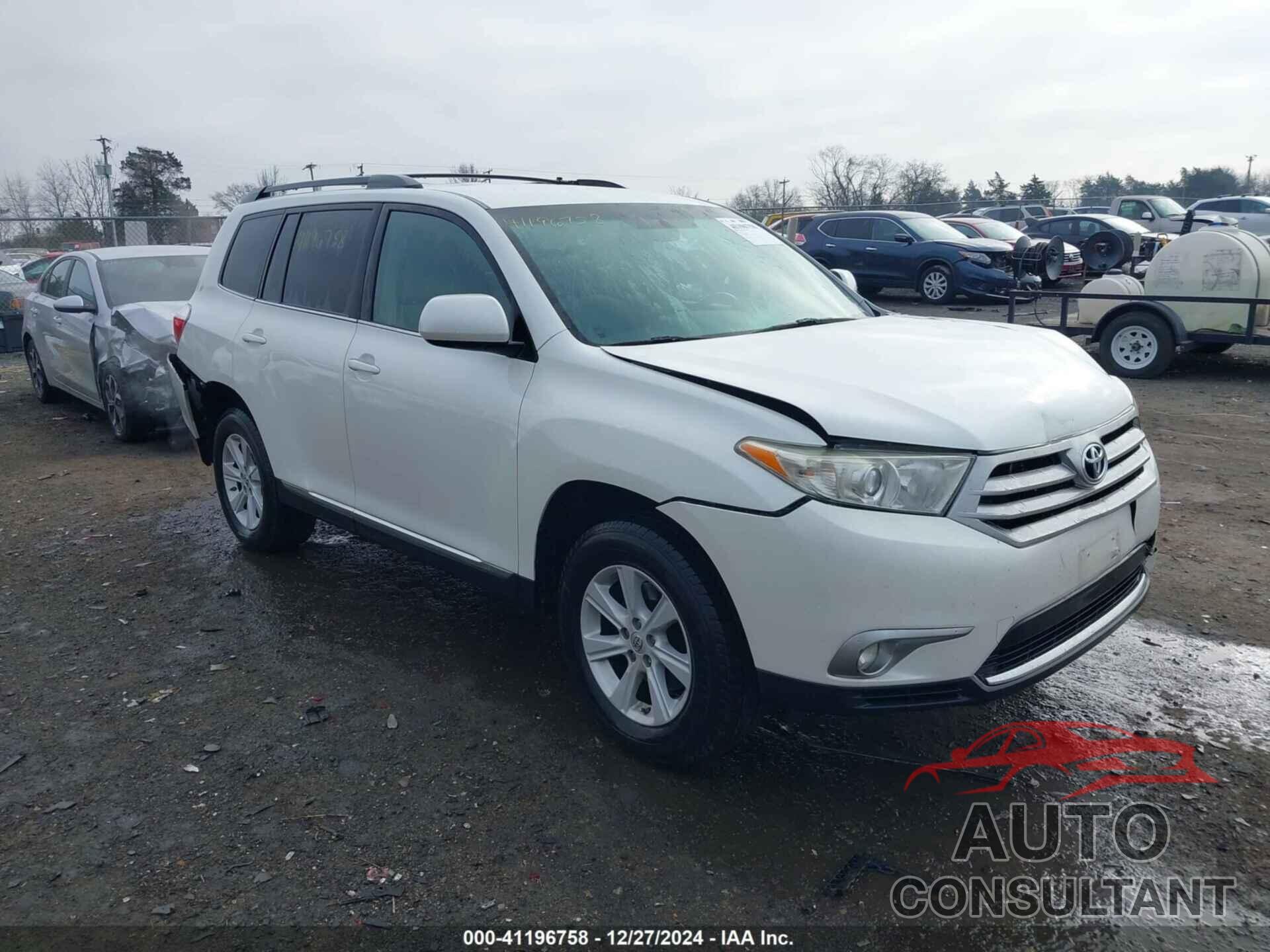 TOYOTA HIGHLANDER 2012 - 5TDBK3EHXCS169642