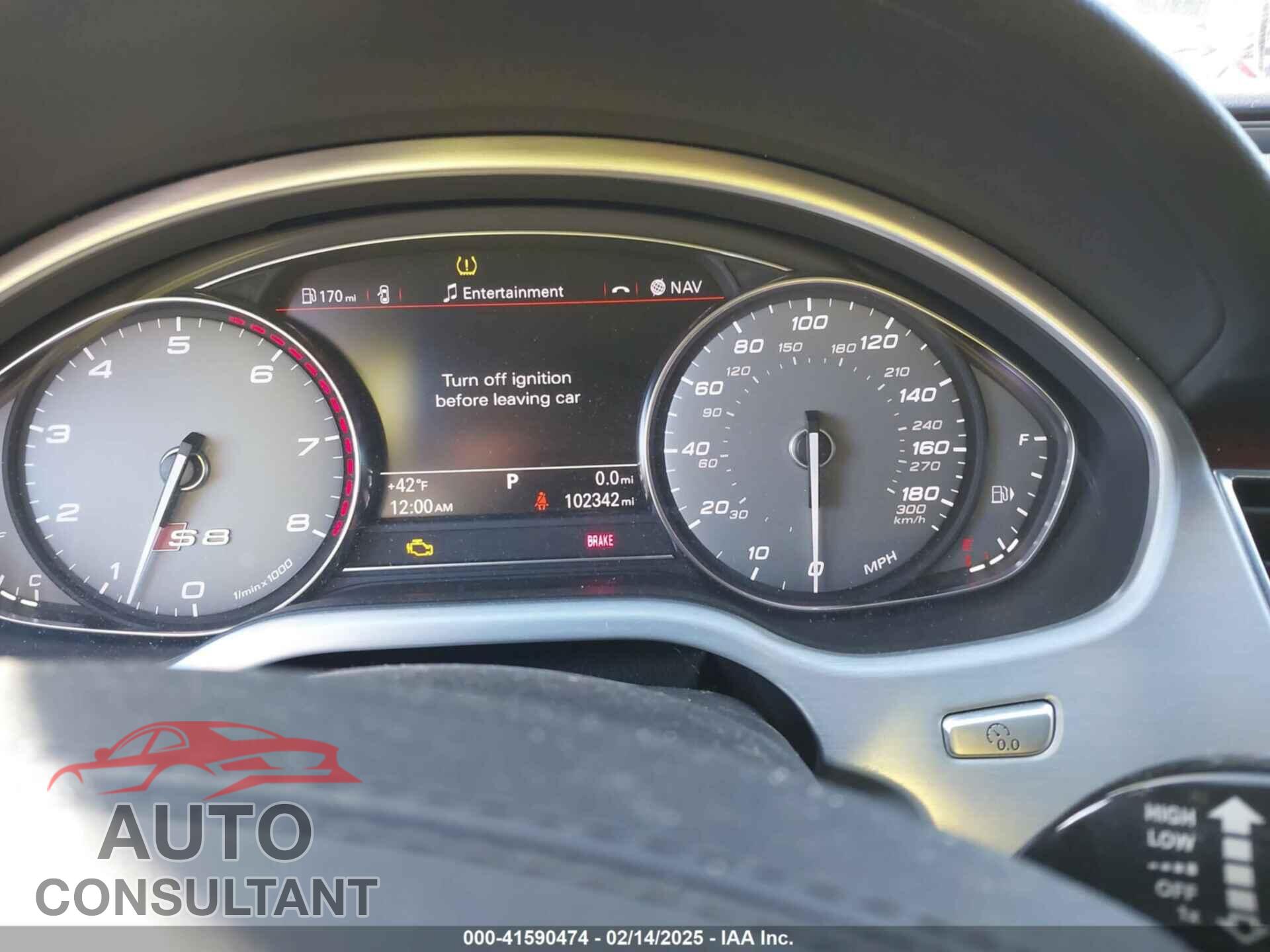 AUDI S8 2014 - WAUD2AFD8EN003571