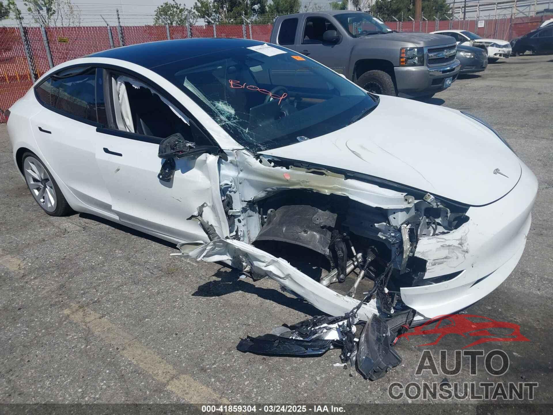 TESLA MODEL 3 2022 - 5YJ3E1EB7NF298456