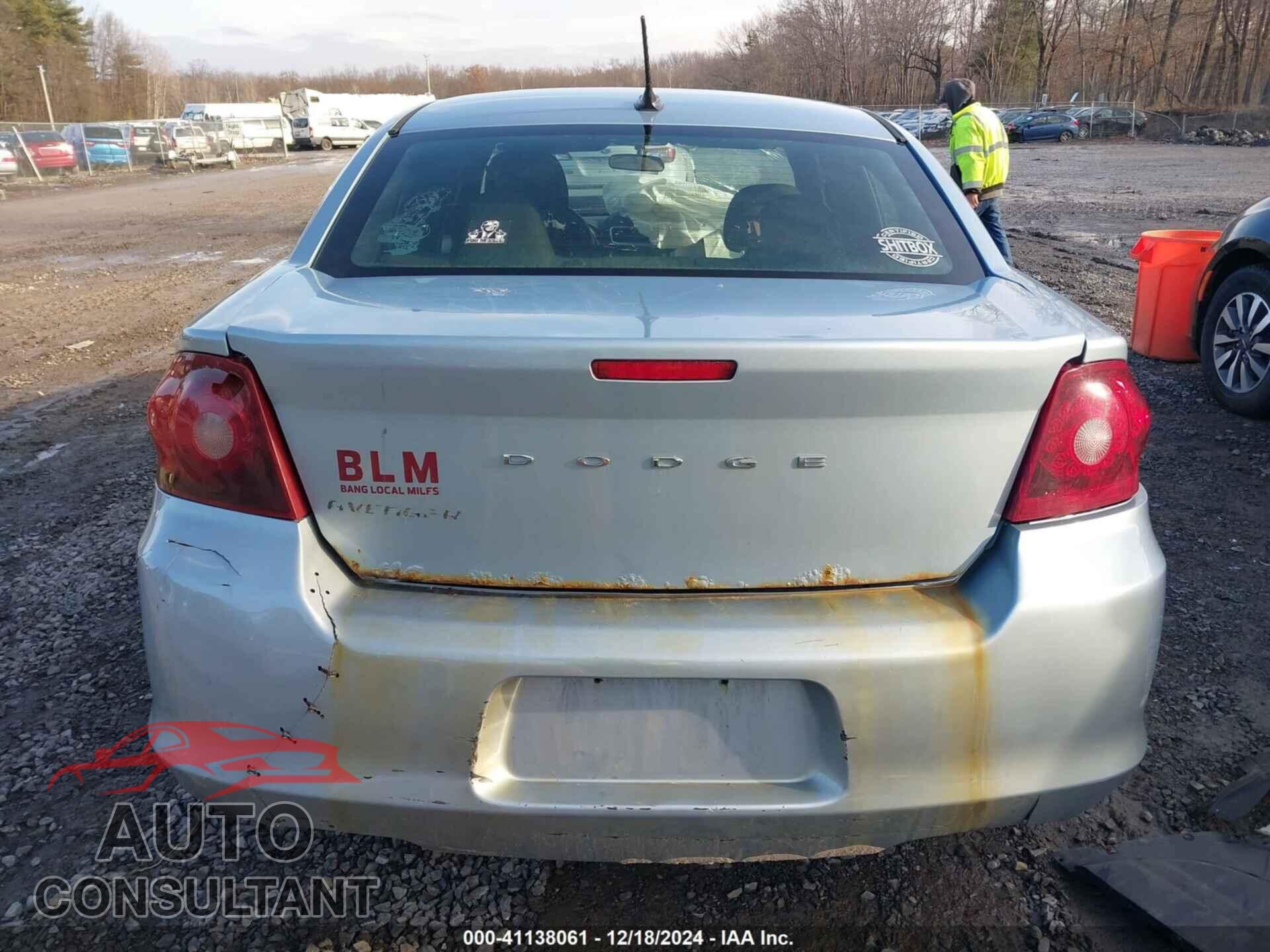 DODGE AVENGER 2013 - 1C3CDZAB4DN563992
