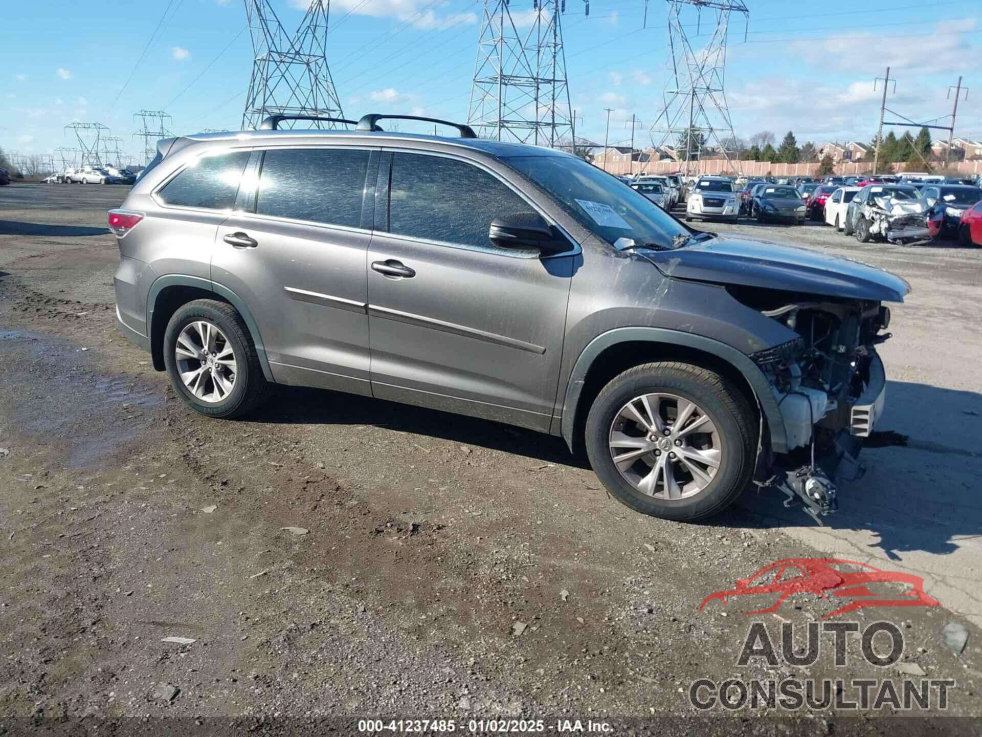 TOYOTA HIGHLANDER 2015 - 5TDJKRFH9FS137220