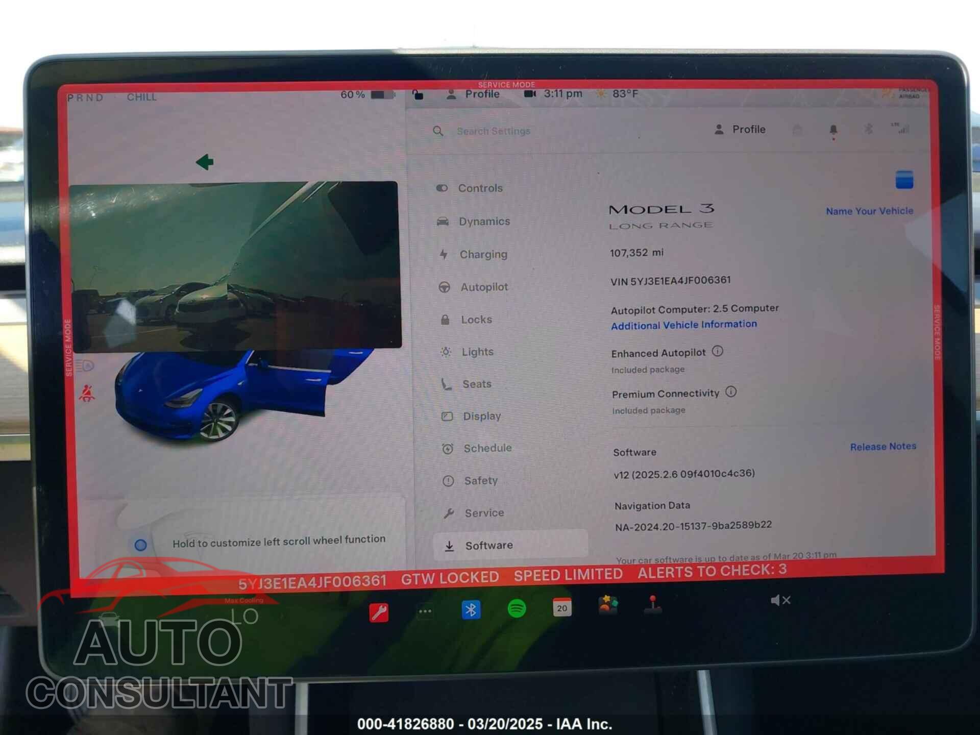 TESLA MODEL 3 2018 - 5YJ3E1EA4JF006361