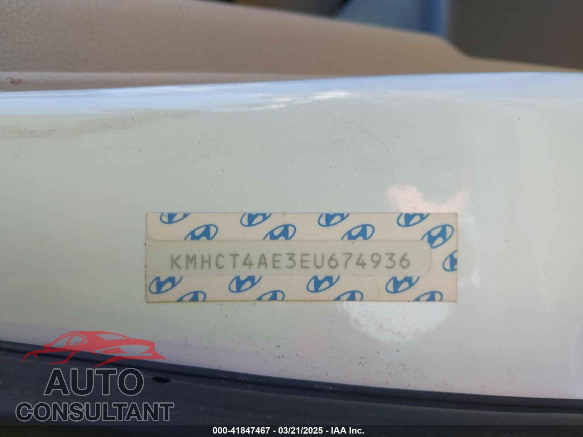 HYUNDAI ACCENT 2014 - KMHCT4AE3EU674936
