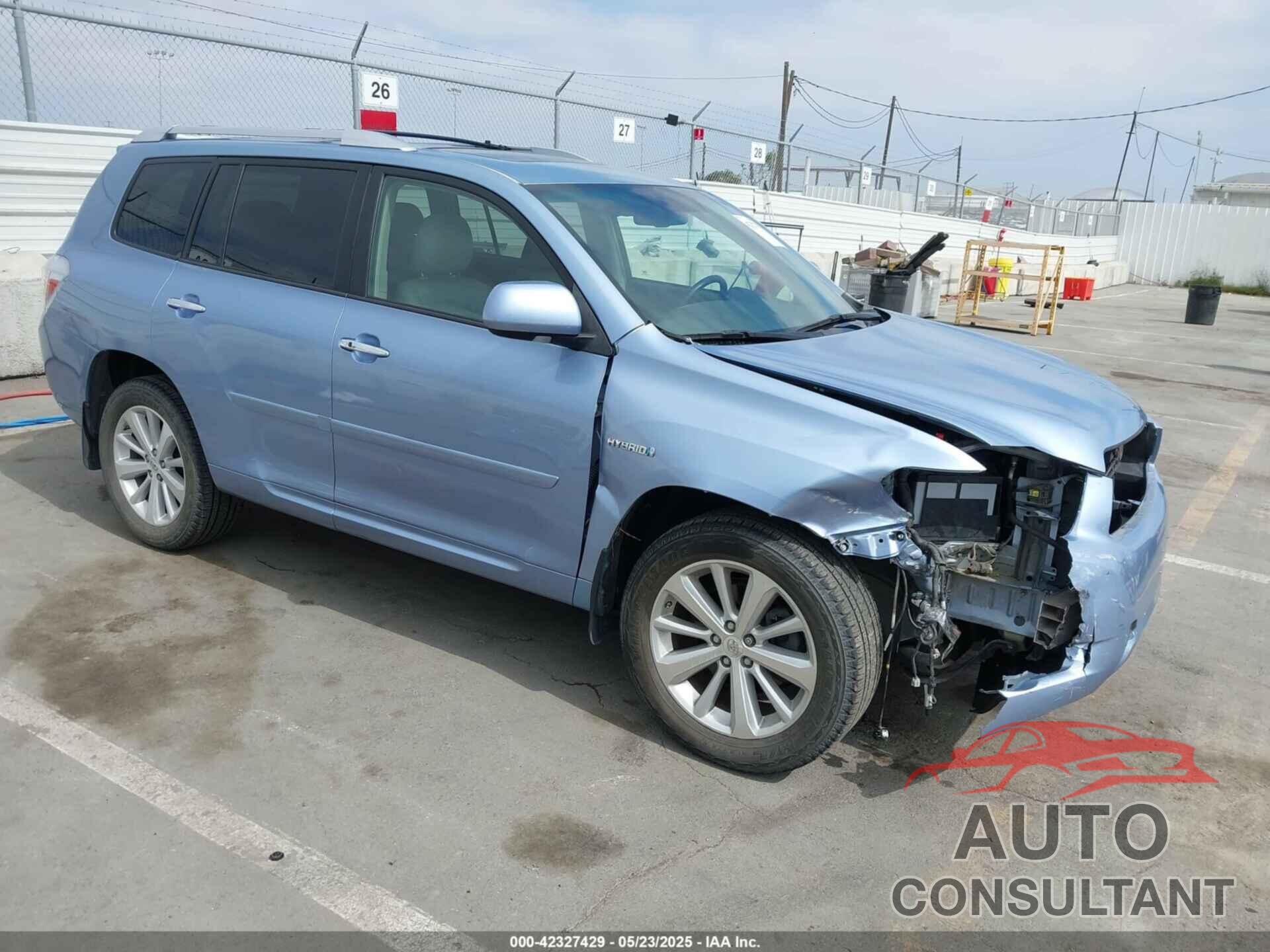TOYOTA HIGHLANDER HYBRID 2009 - JTEEW44A592027223