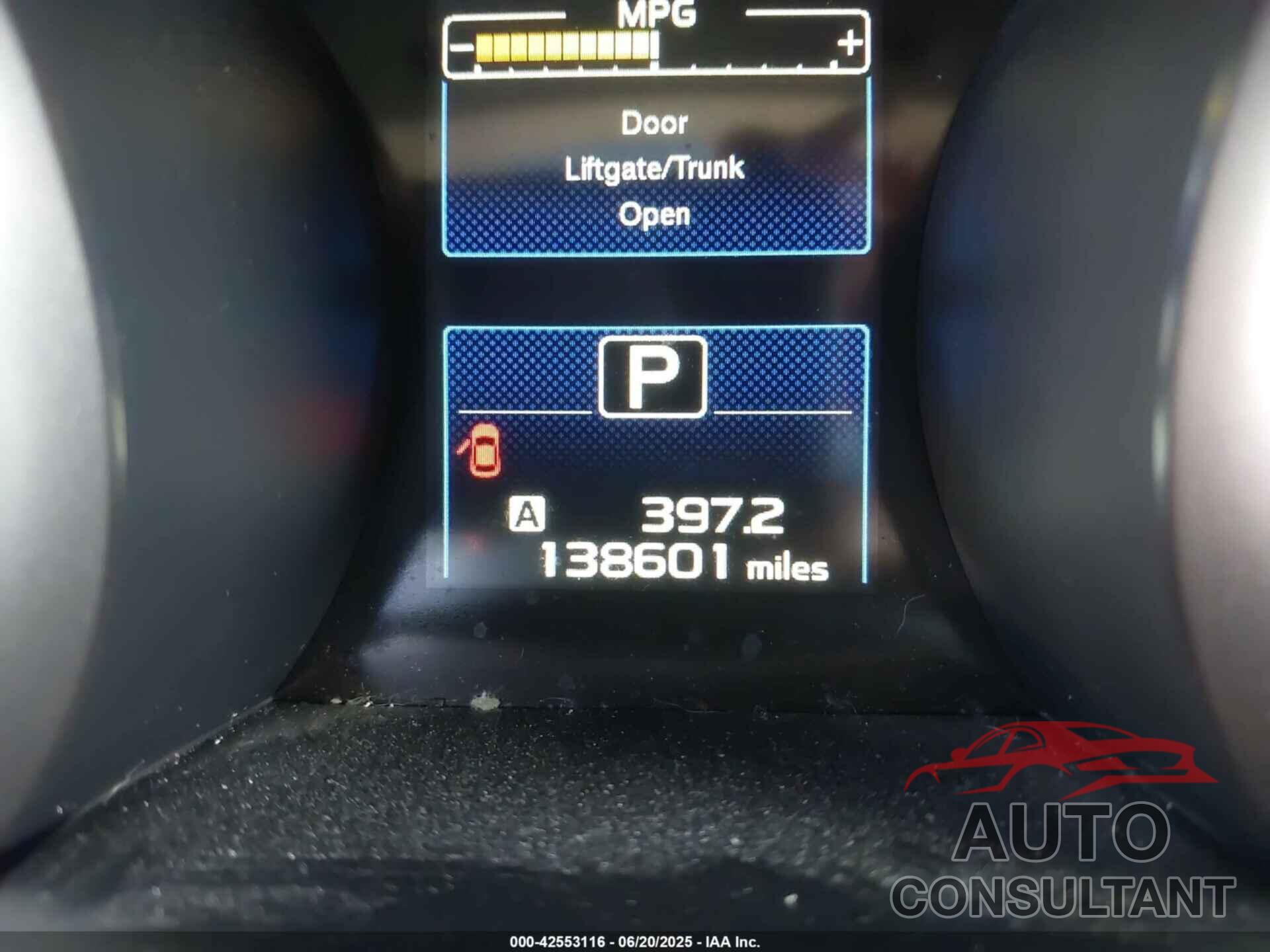 SUBARU OUTBACK 2015 - 4S4BSALC1F3311549