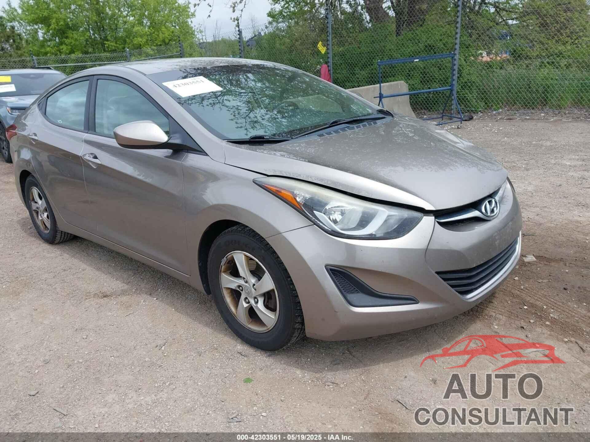HYUNDAI ELANTRA 2014 - 5NPDH4AE3EH531621