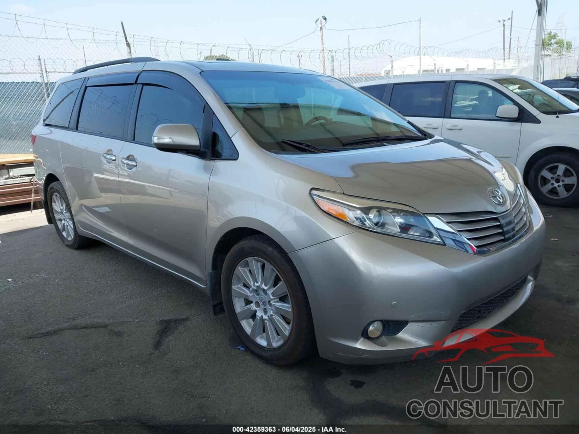 TOYOTA SIENNA 2015 - 5TDYK3DC0FS542529