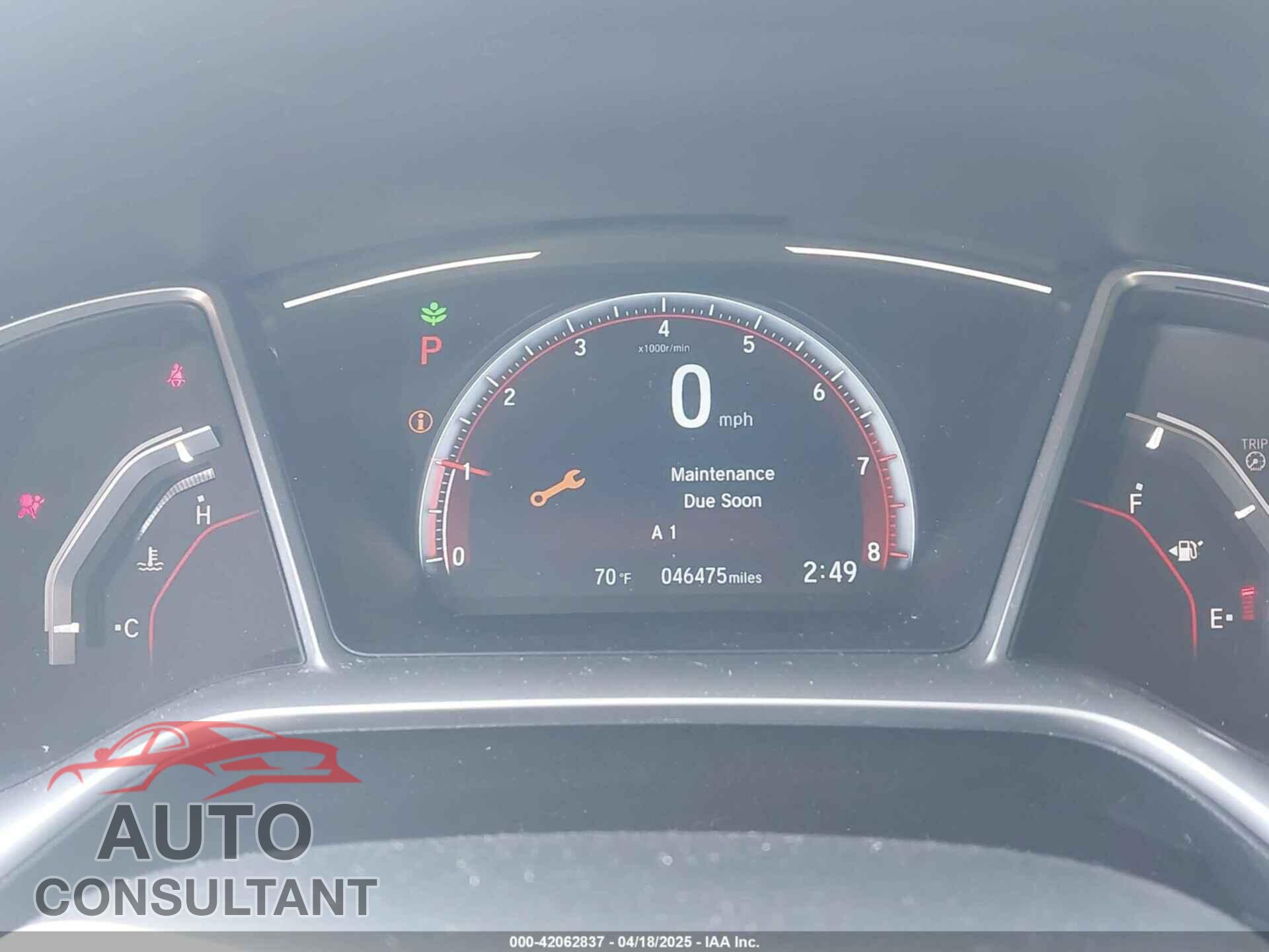 HONDA CIVIC 2019 - 19XFC2F88KE208342