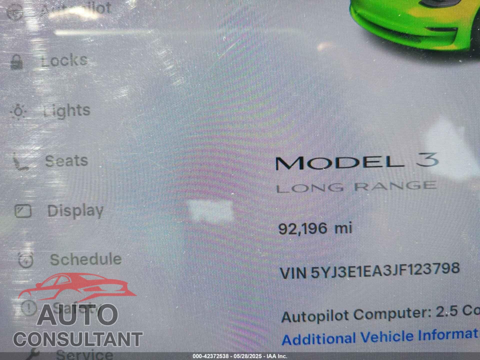 TESLA MODEL 3 2018 - 5YJ3E1EA3JF123798