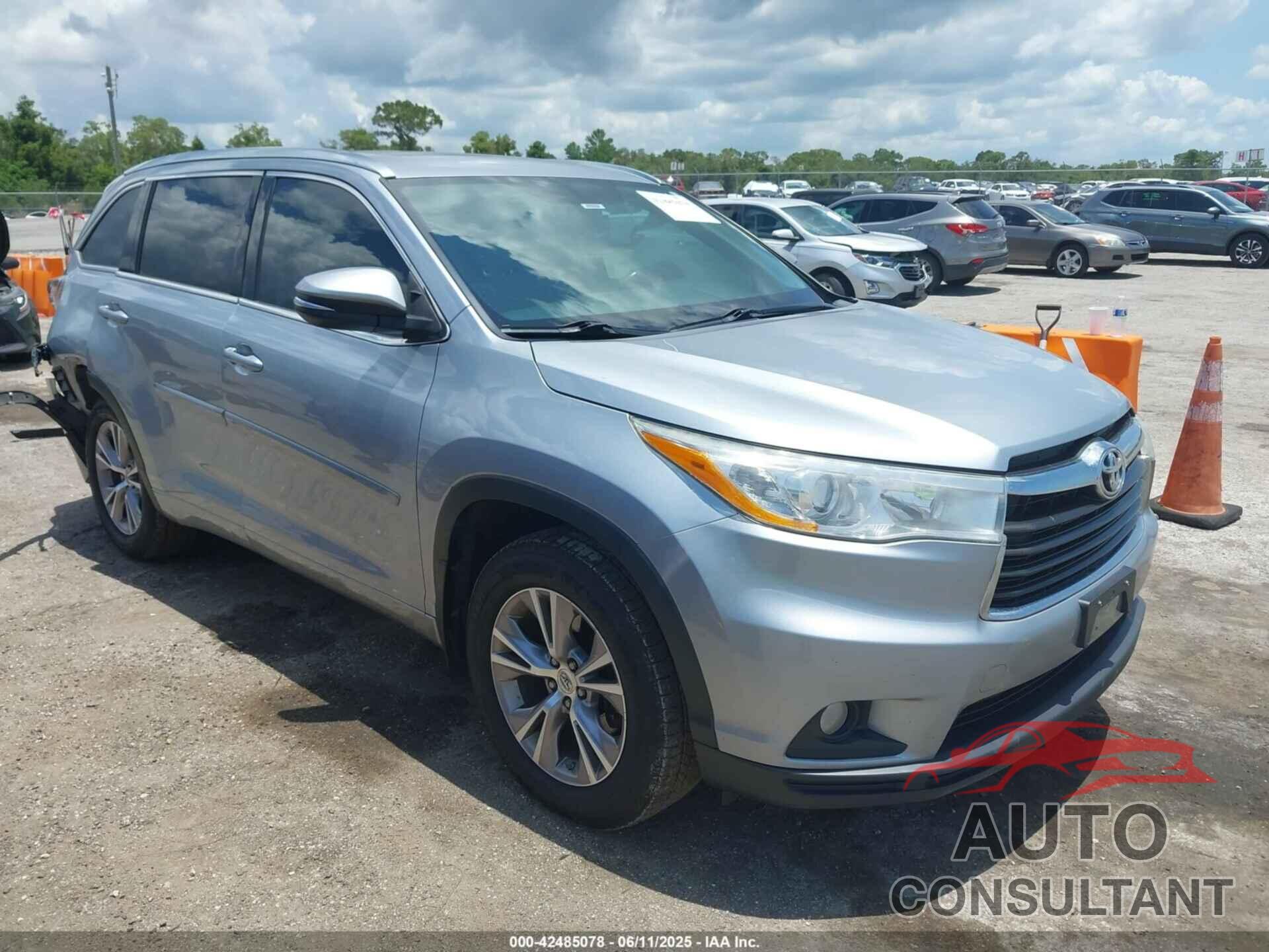 TOYOTA HIGHLANDER 2014 - 5TDJKRFH2ES065551