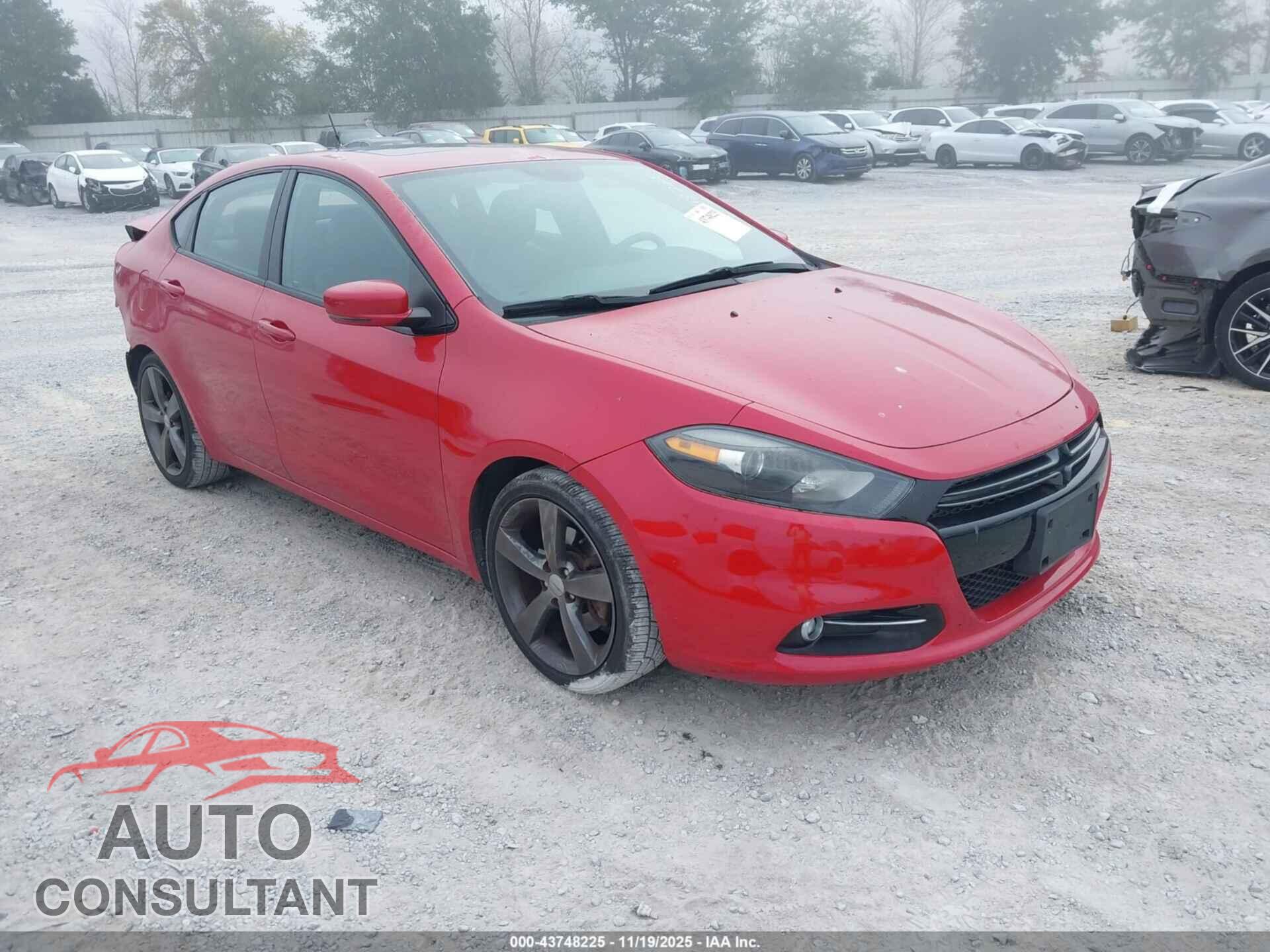 DODGE DART 2015 - 1C3CDFEB9FD165386