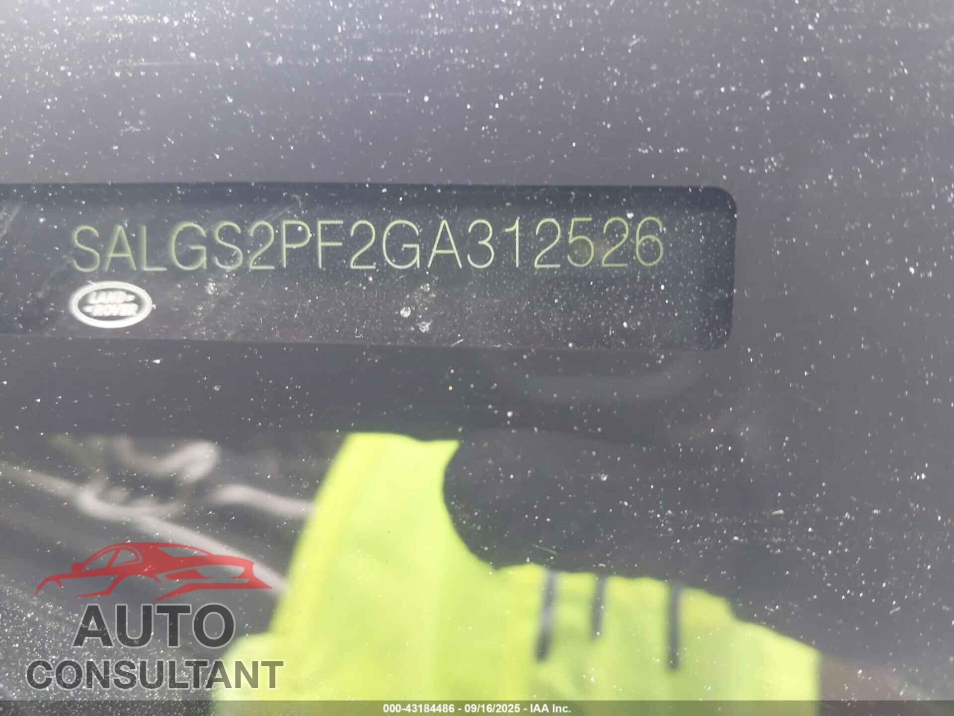 LAND ROVER RANGE ROVER 2016 - SALGS2PF2GA312526