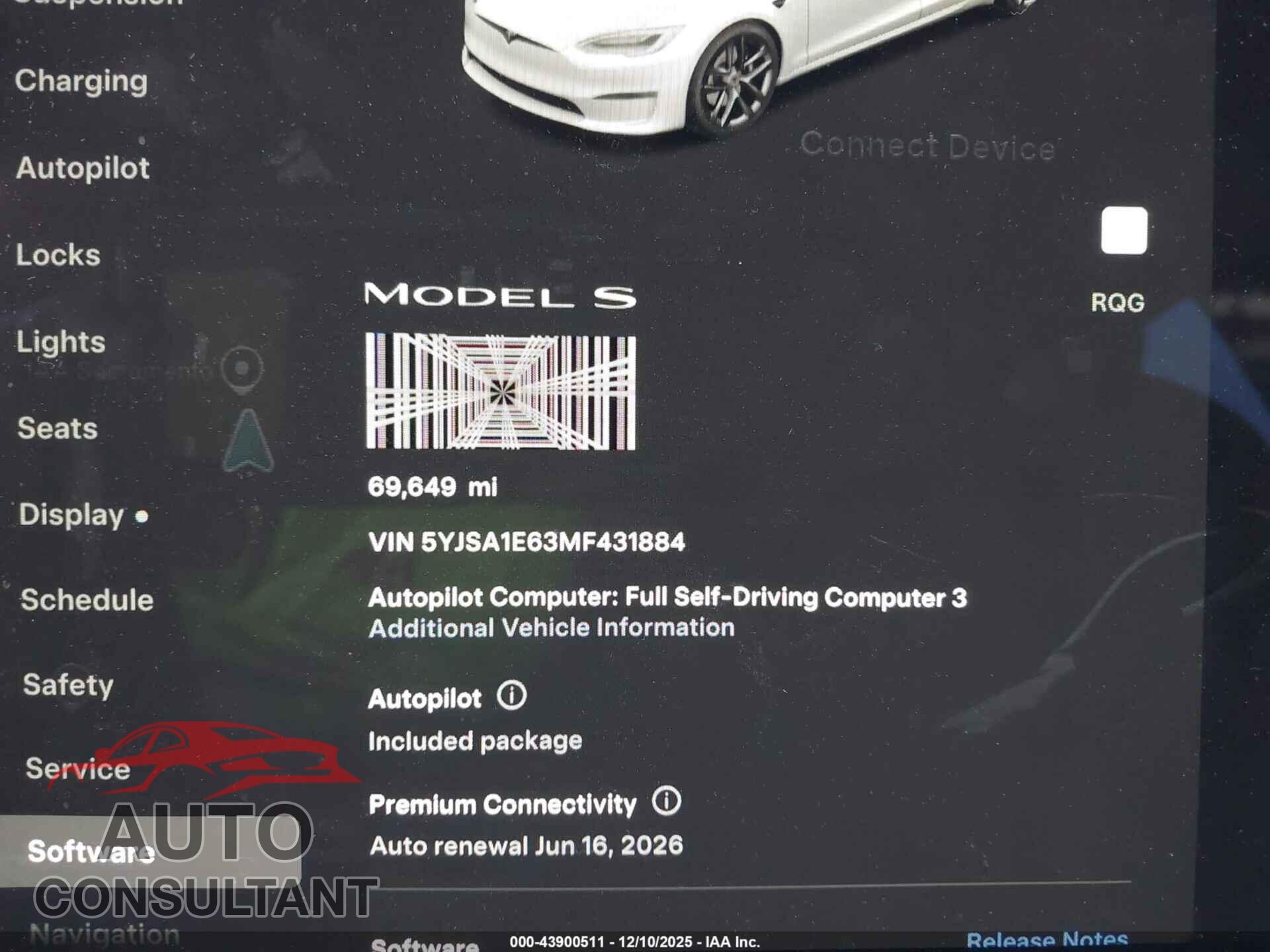 TESLA MODEL S 2021 - 5YJSA1E63MF431884