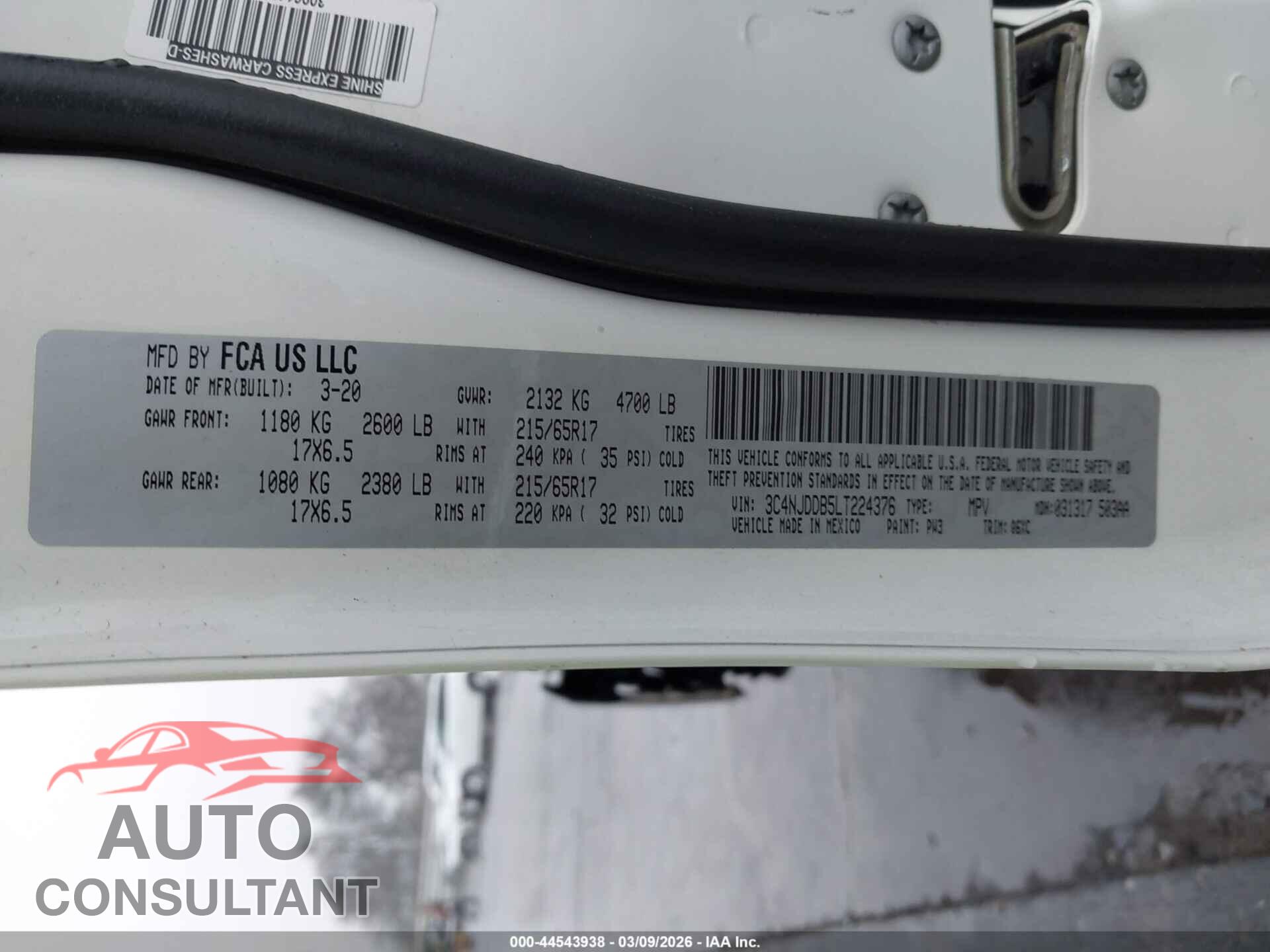 JEEP COMPASS 2020 - 3C4NJDDB5LT224376