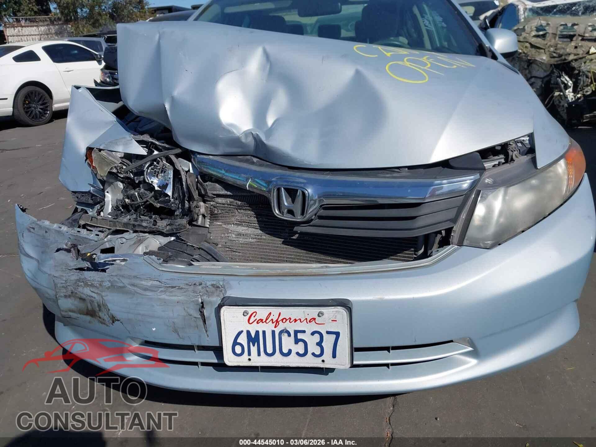 HONDA CIVIC 2012 - JHMFB2F55CS006077