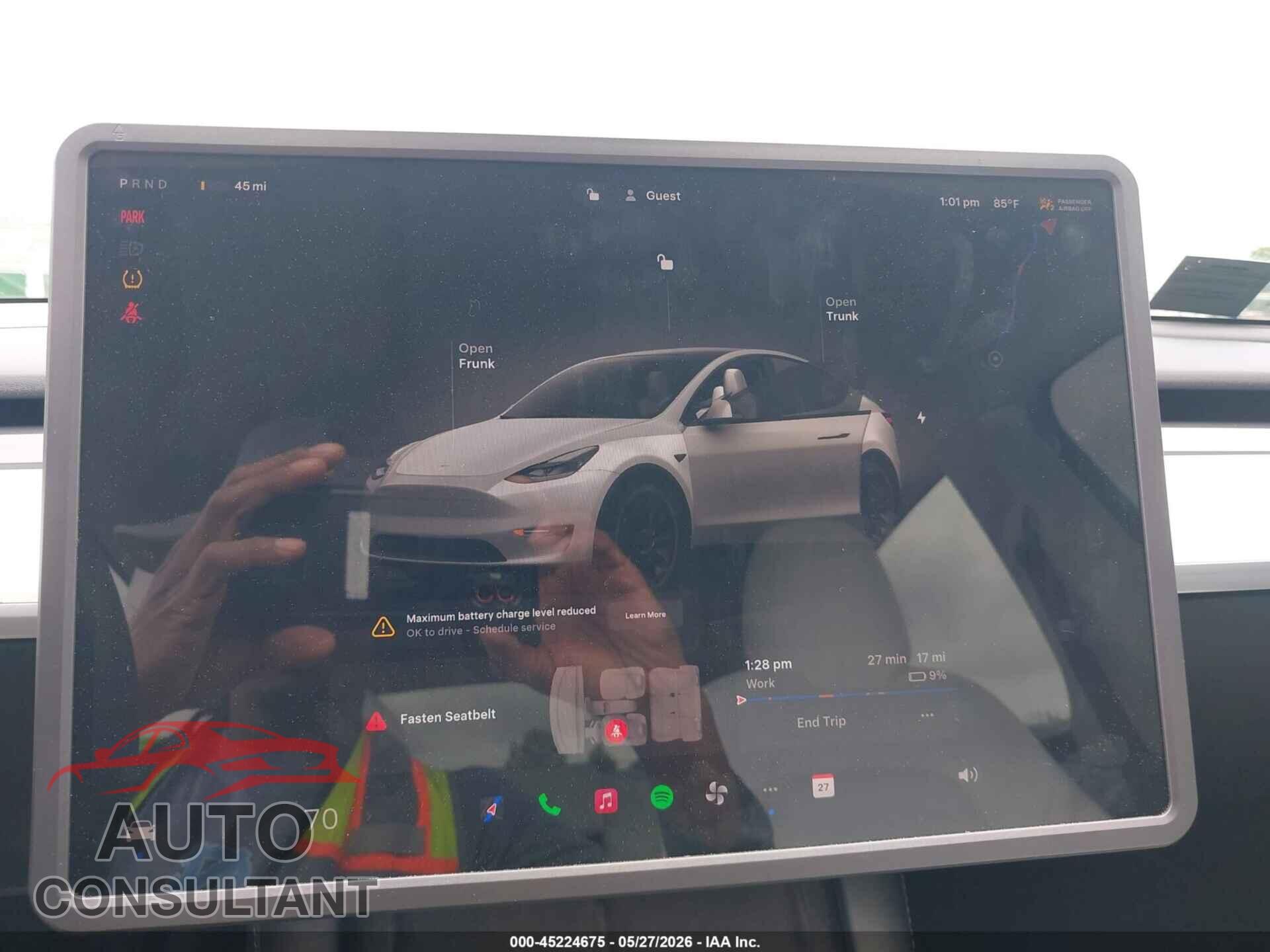 TESLA MODEL Y 2022 - 7SAYGDEF5NF461905