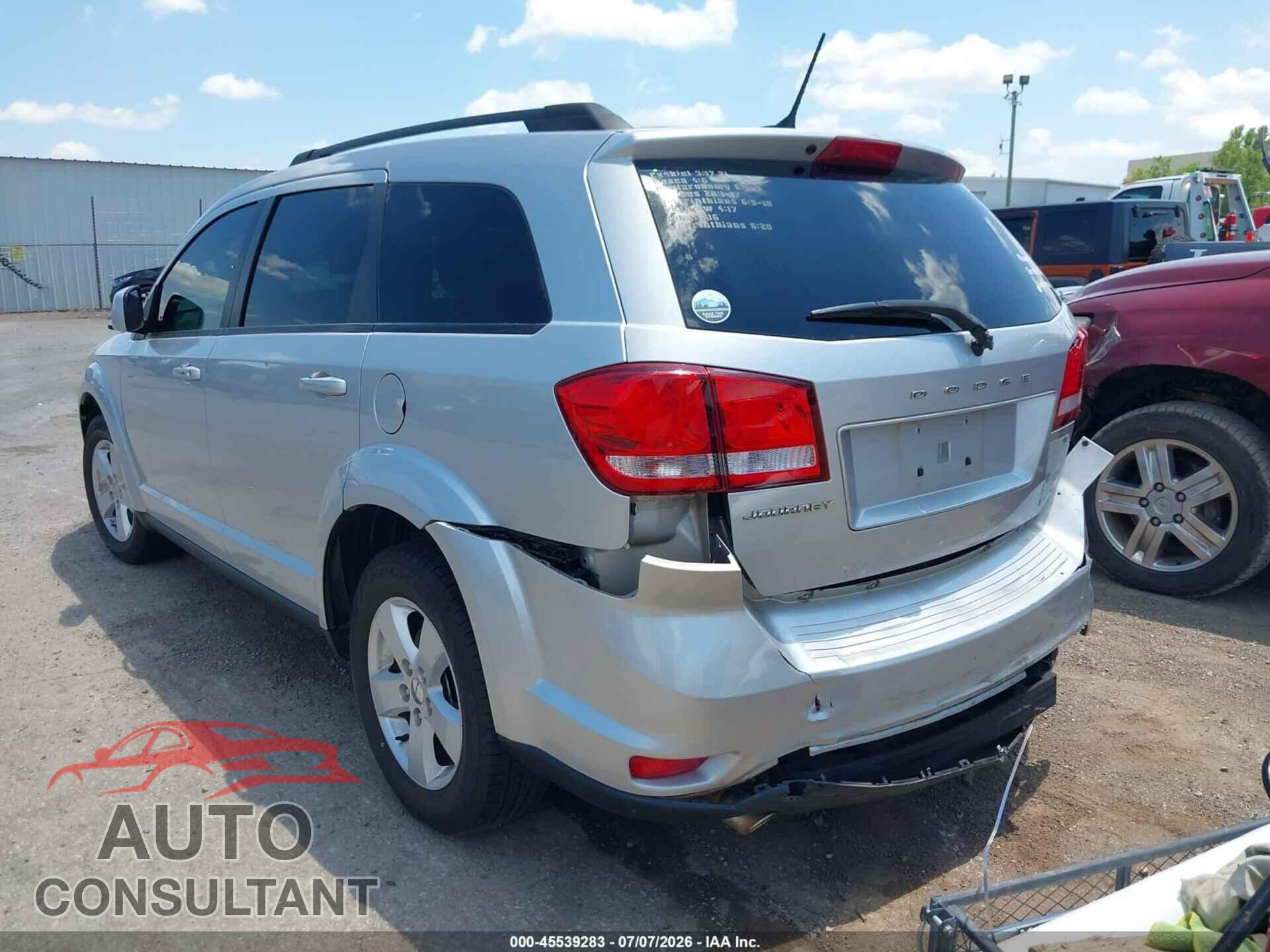 DODGE JOURNEY 2012 - 3C4PDCBG7CT190871