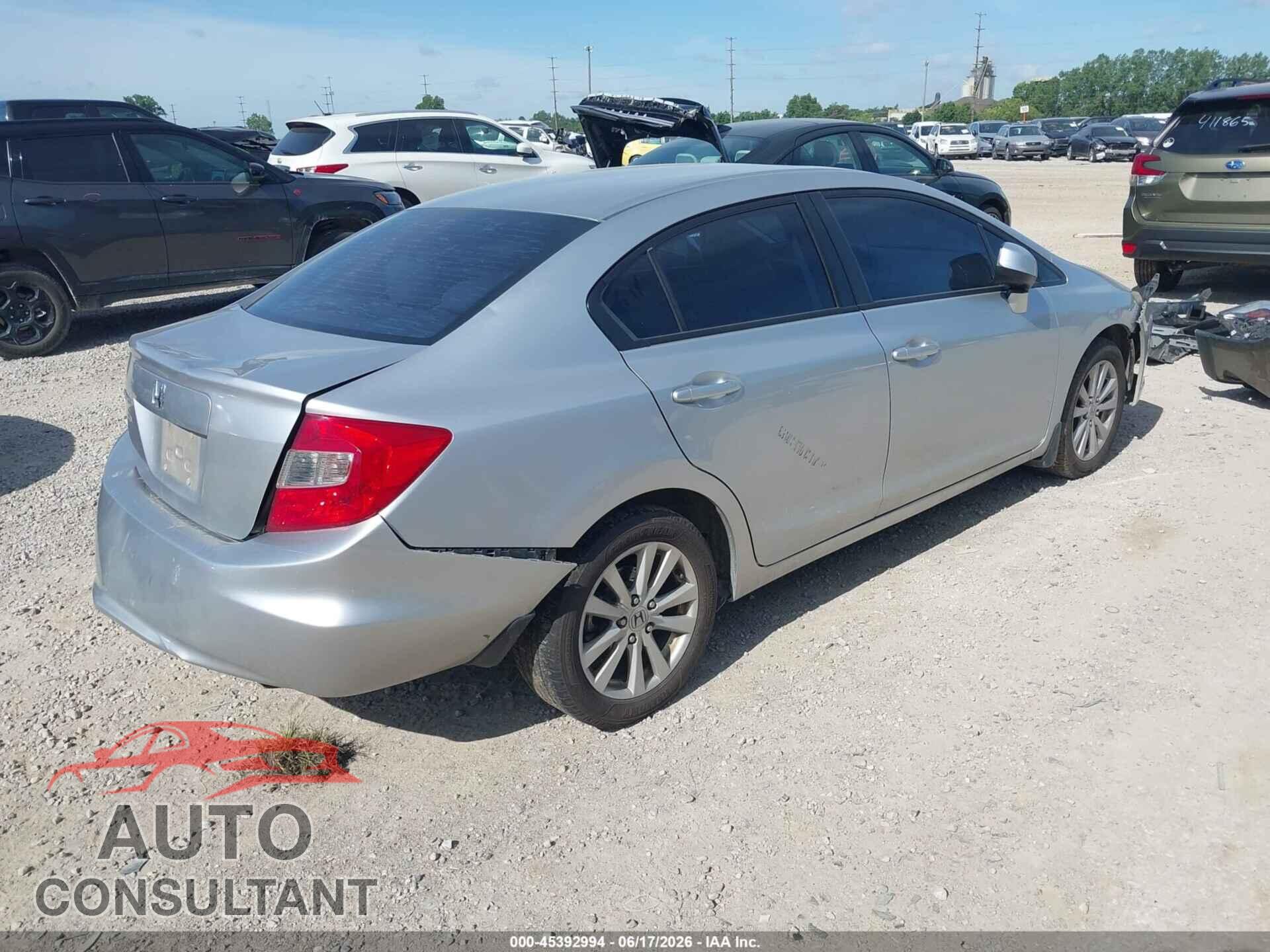 HONDA CIVIC 2012 - 19XFB2F85CE107151