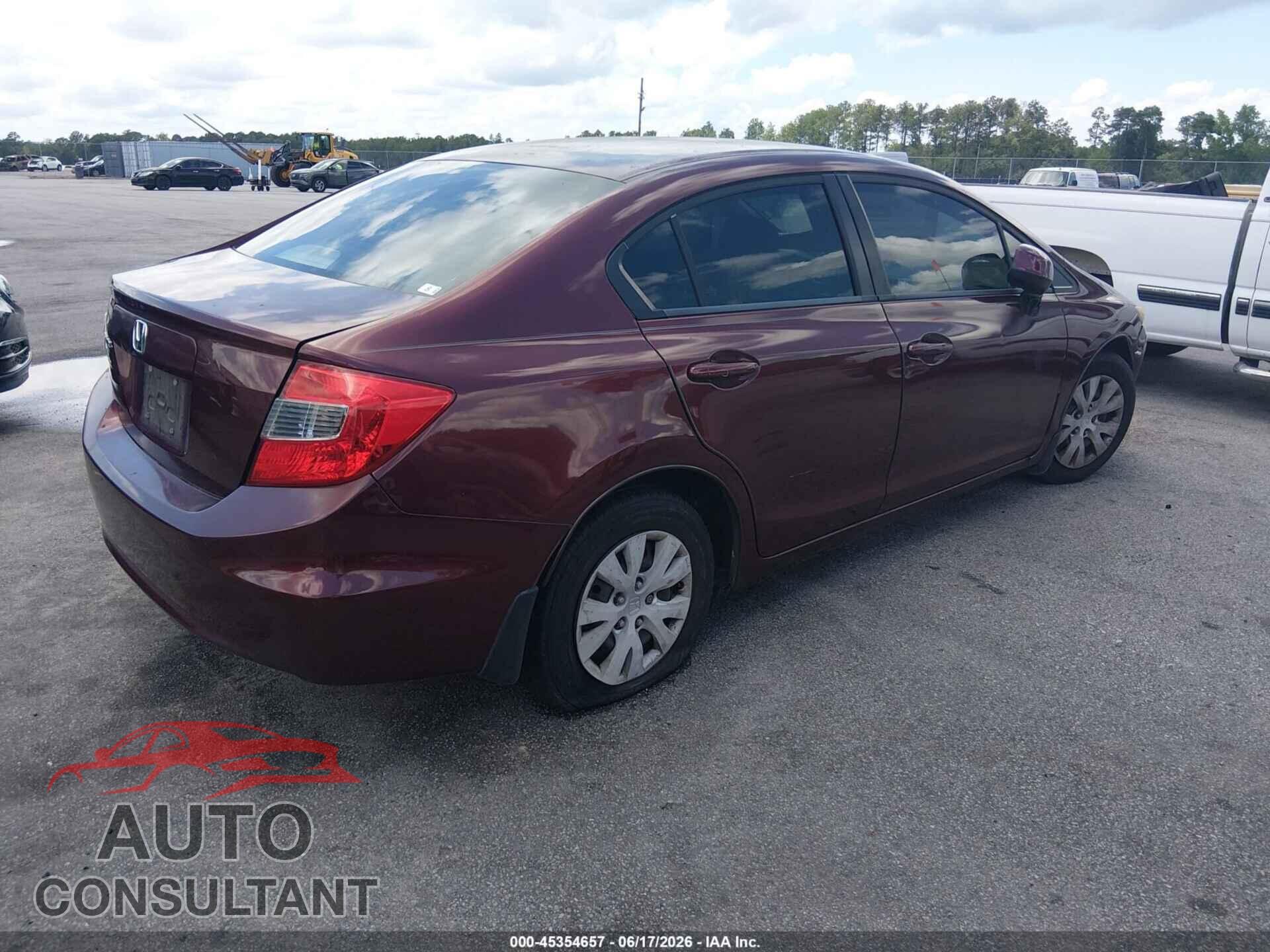 HONDA CIVIC 2012 - 19XFB2F52CE098088