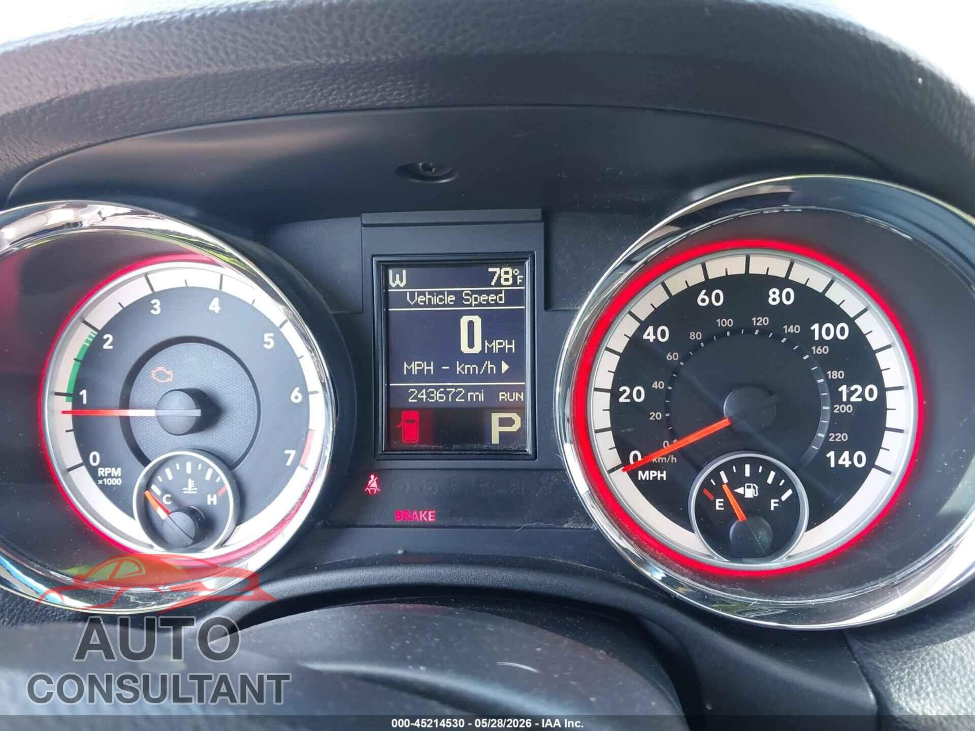 DODGE DURANGO 2013 - 1C4RDJEGXDC572172