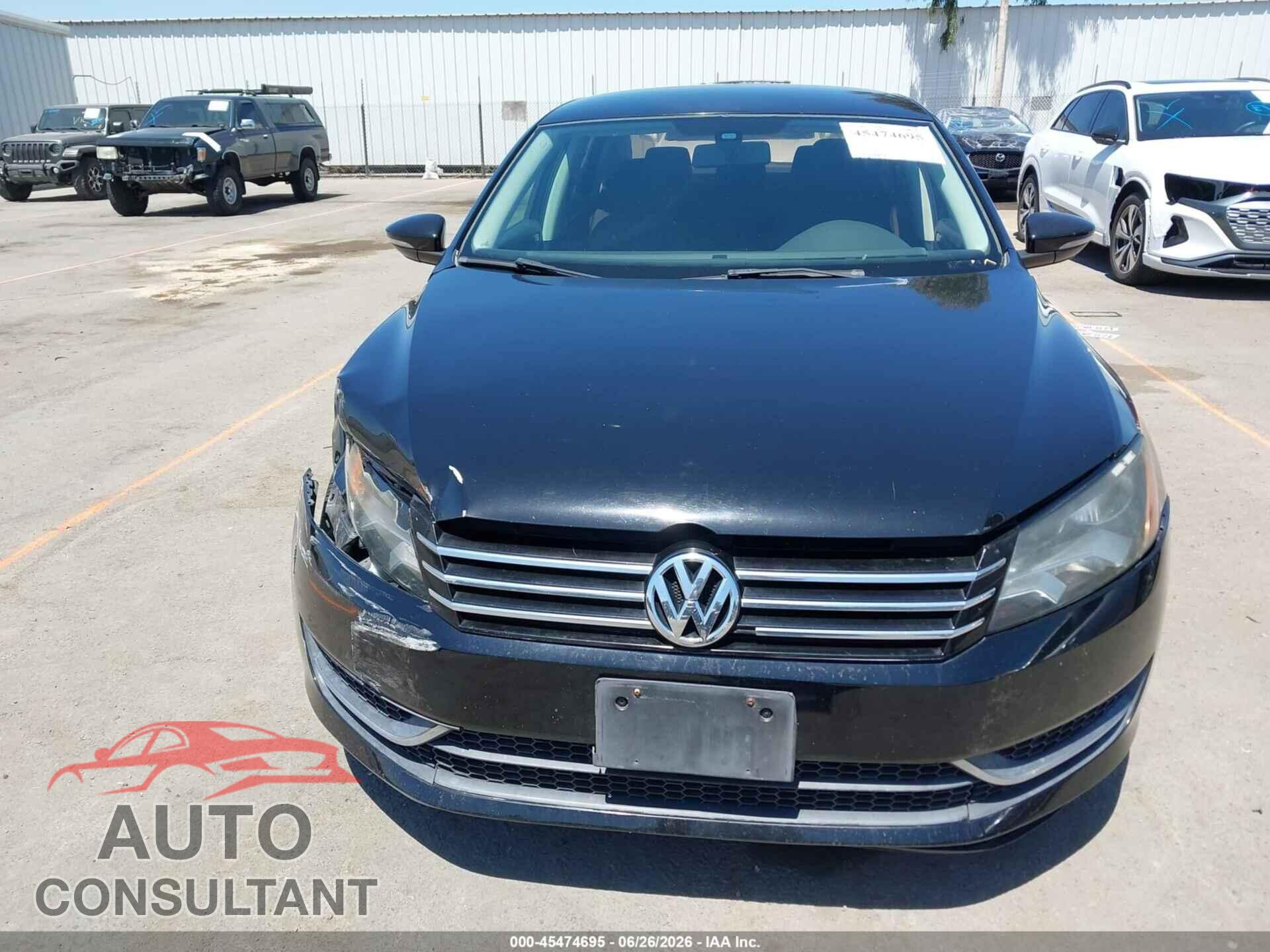 VOLKSWAGEN PASSAT 2012 - 1VWAP7A38CC007747