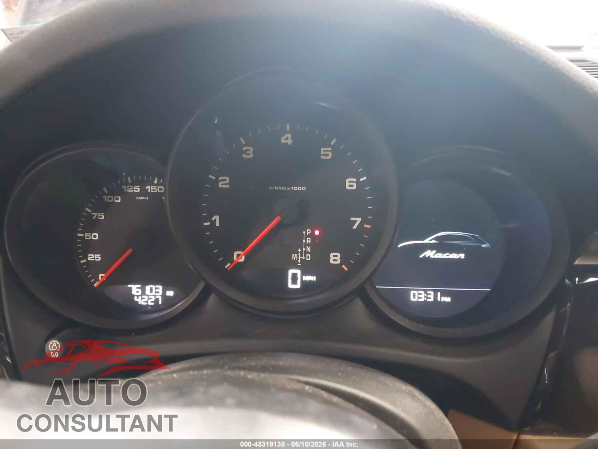 PORSCHE MACAN 2017 - WP1AA2A52HLB02013