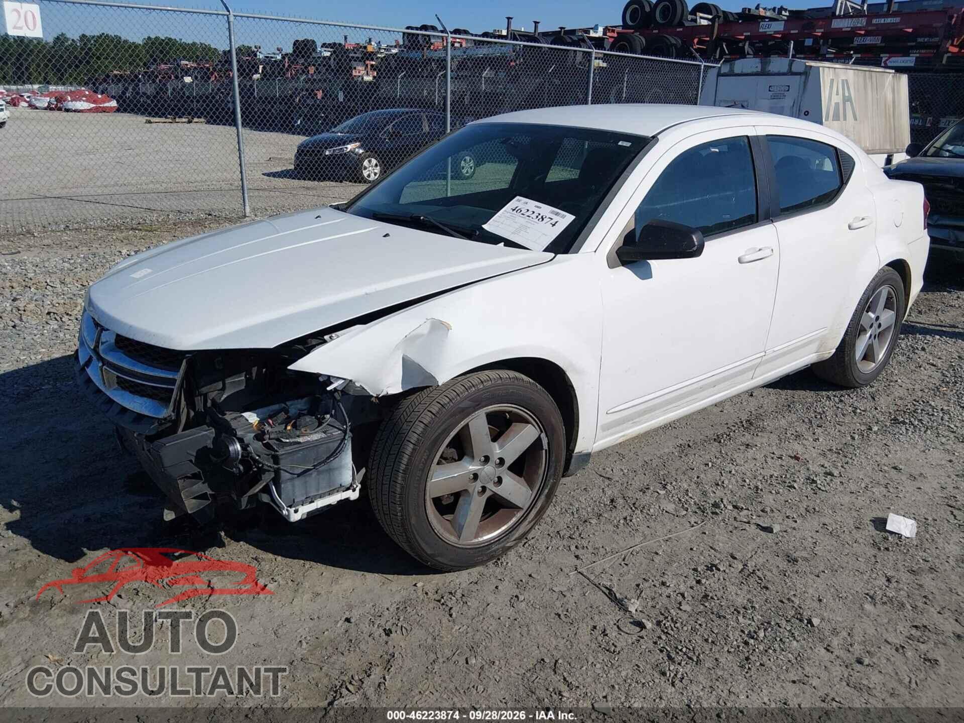 DODGE AVENGER 2012 - 1C3CDZAB5CN185423