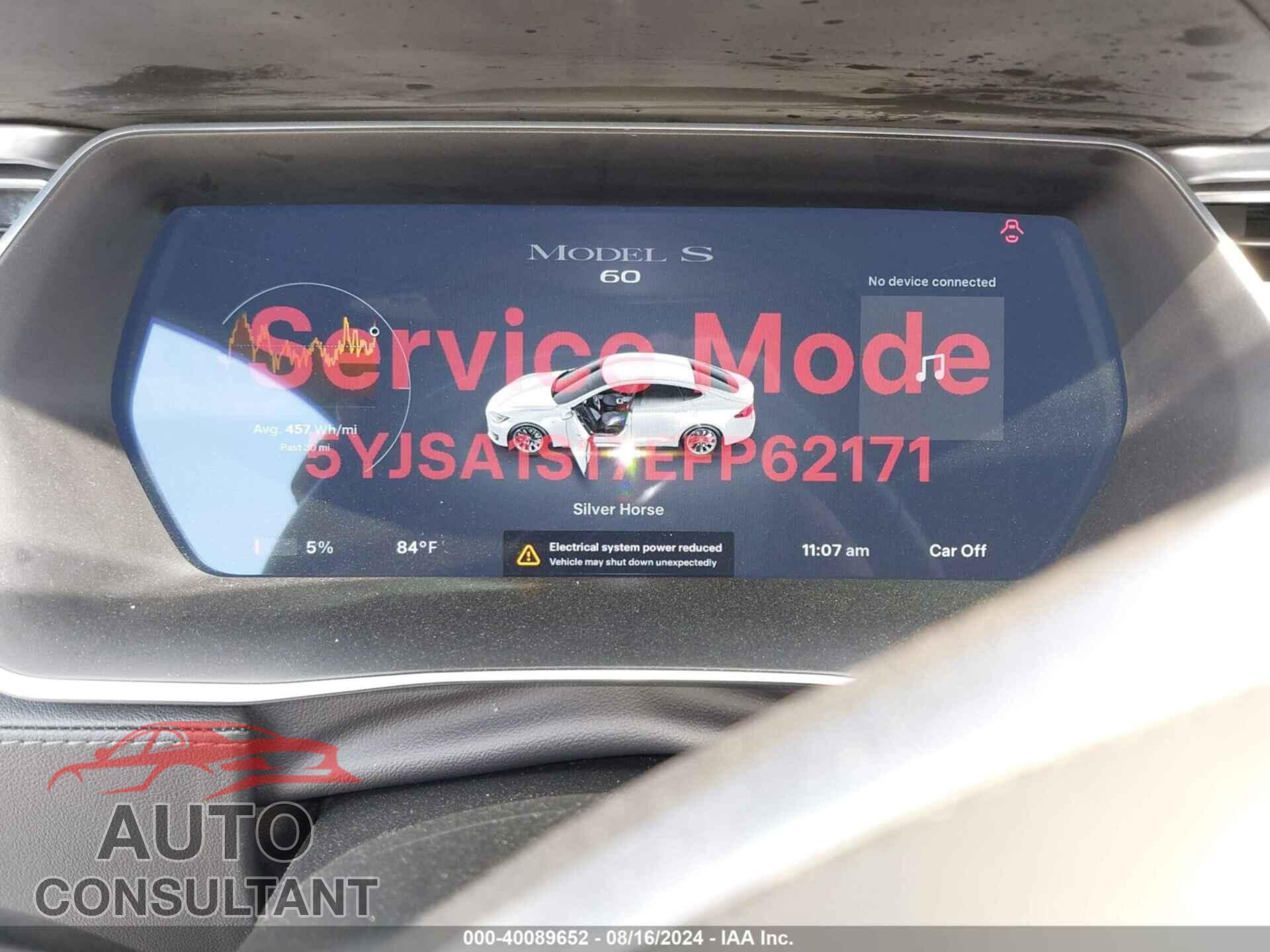 TESLA MODEL S 2014 - 5YJSA1S17EFP62171