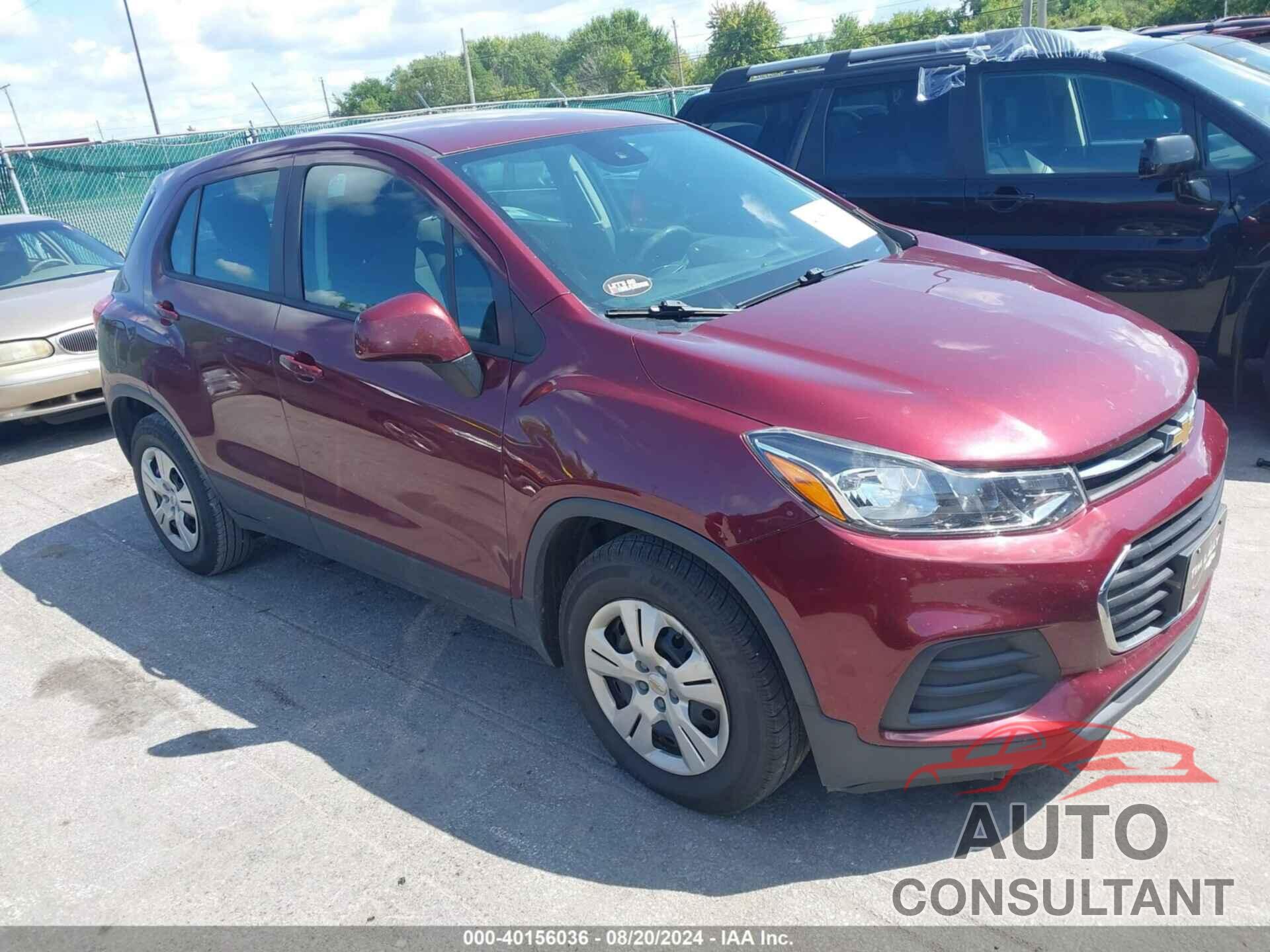 CHEVROLET TRAX 2017 - 3GNCJKSBXHL273912