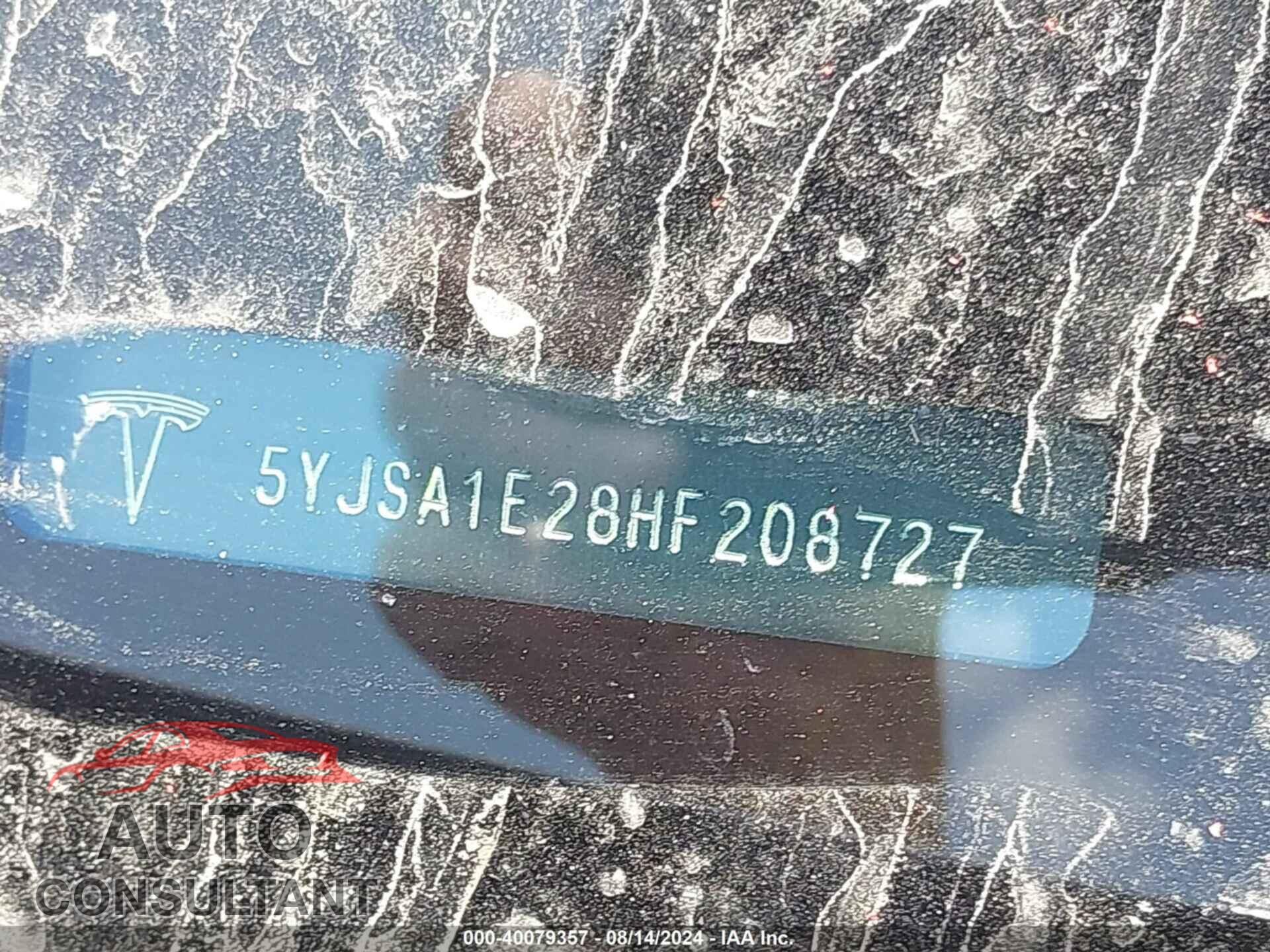 TESLA MODEL S 2017 - 5YJSA1E28HF208727