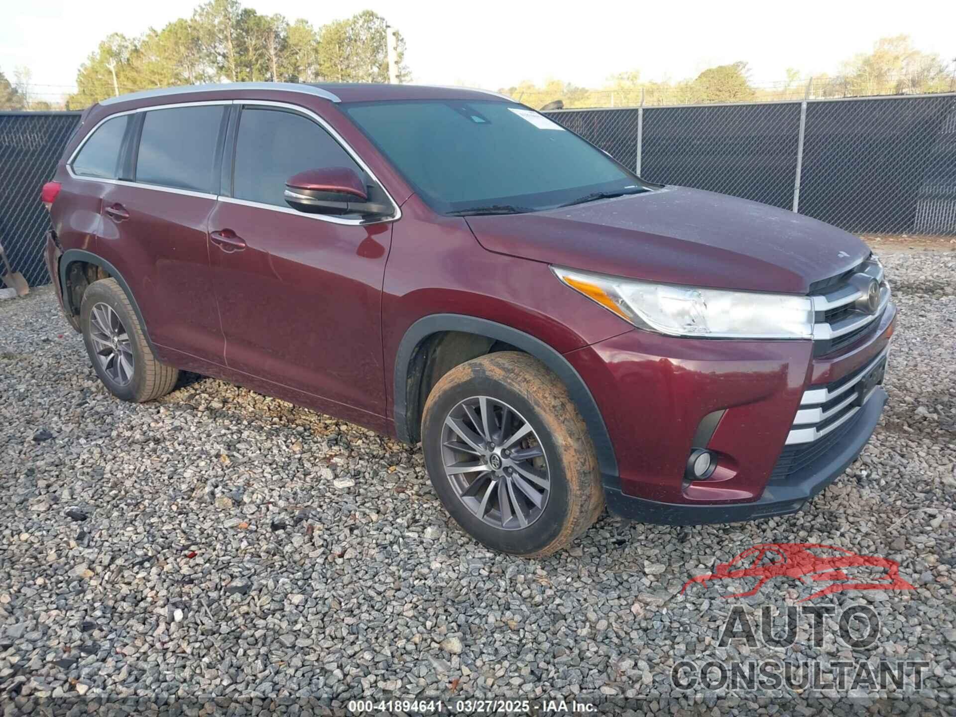 TOYOTA HIGHLANDER 2017 - 5TDKZRFH7HS216517