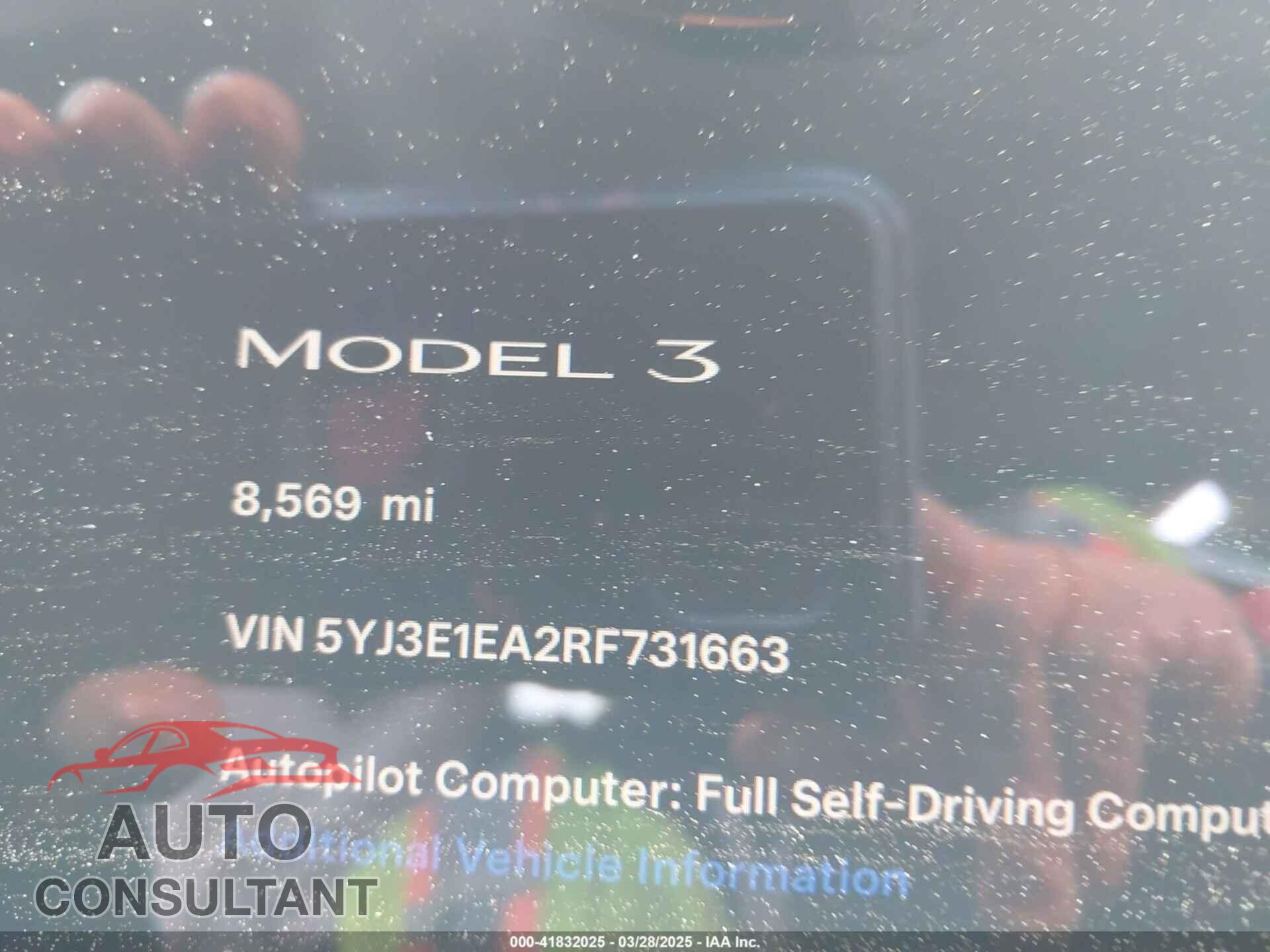TESLA MODEL 3 2024 - 5YJ3E1EA2RF731663