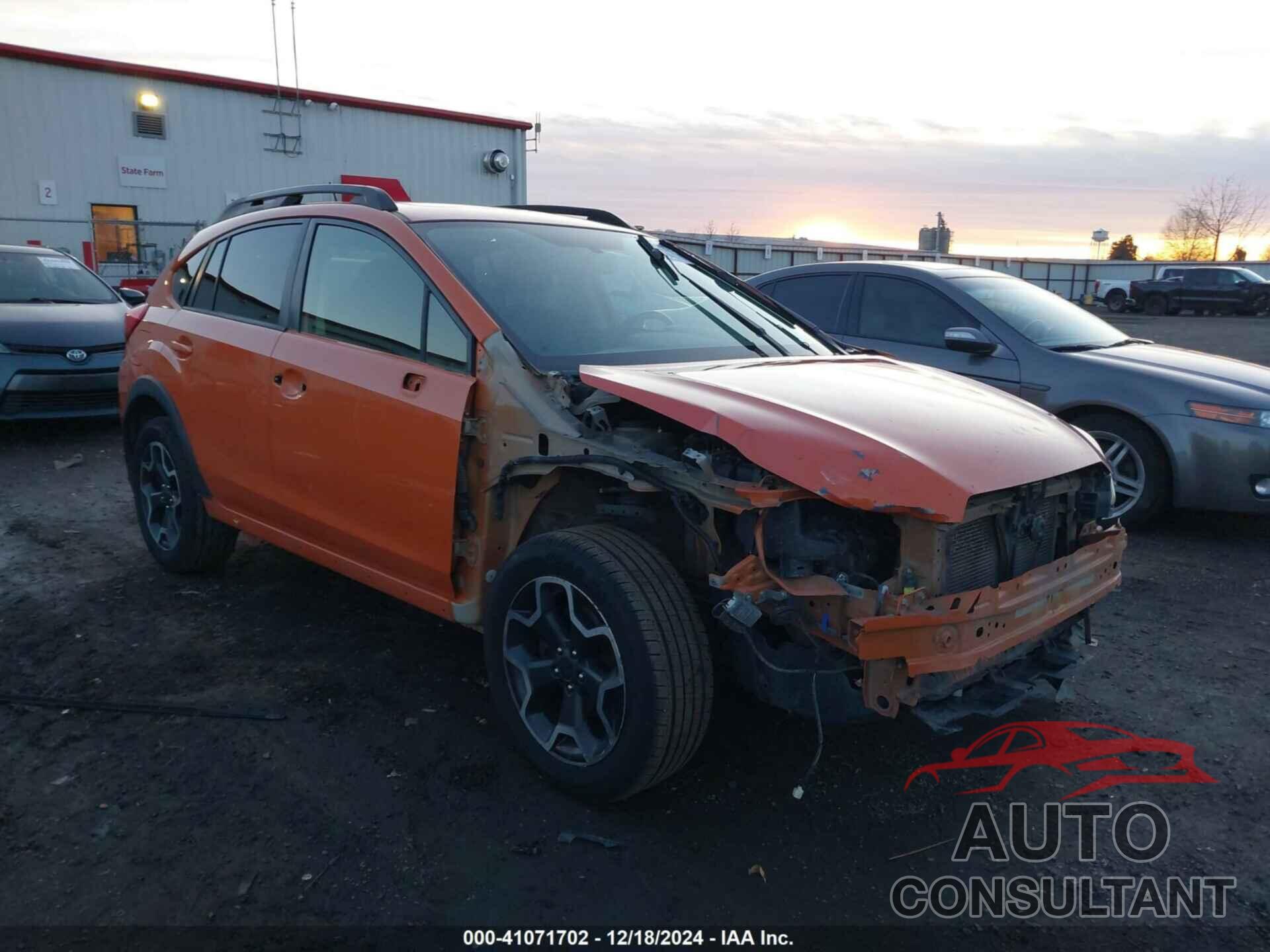 SUBARU XV CROSSTREK 2015 - JF2GPADC6F8254585