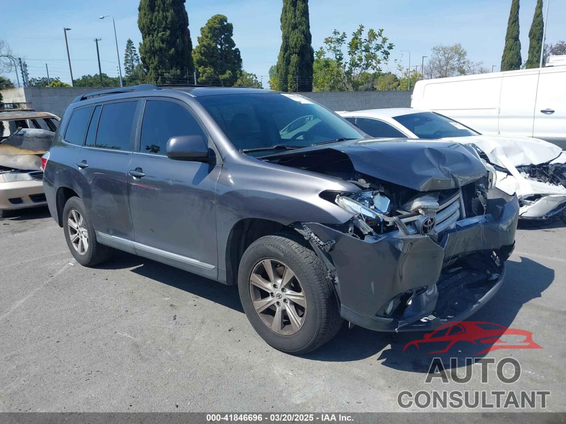 TOYOTA HIGHLANDER 2012 - 5TDZK3EH0CS072481
