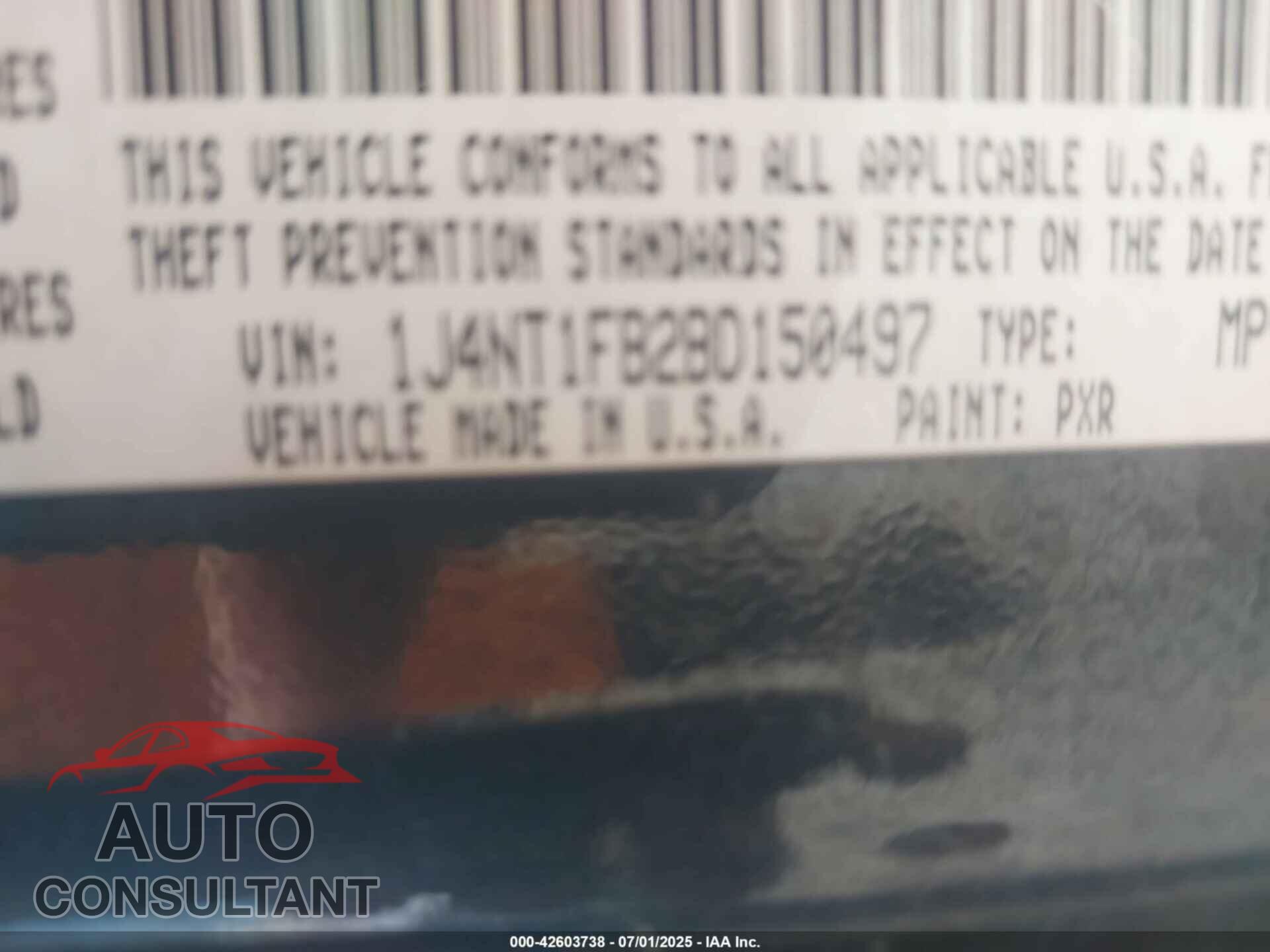 JEEP COMPASS 2011 - 1J4NT1FB2BD150497