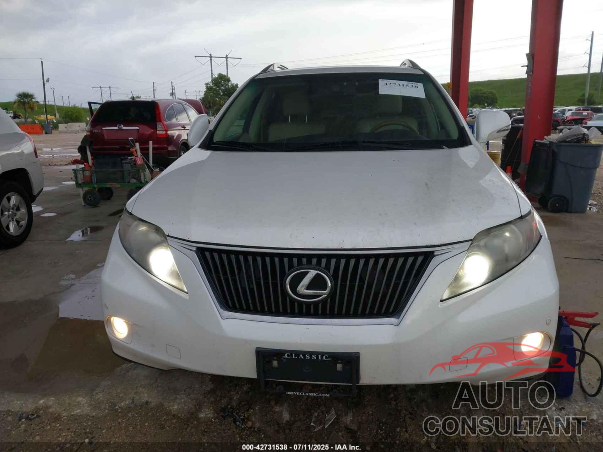 LEXUS RX 350 2010 - 2T2BK1BA5AC009195
