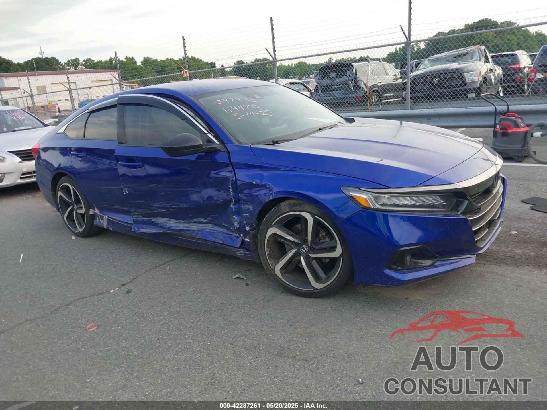 HONDA ACCORD 2021 - 1HGCV1F42MA114470