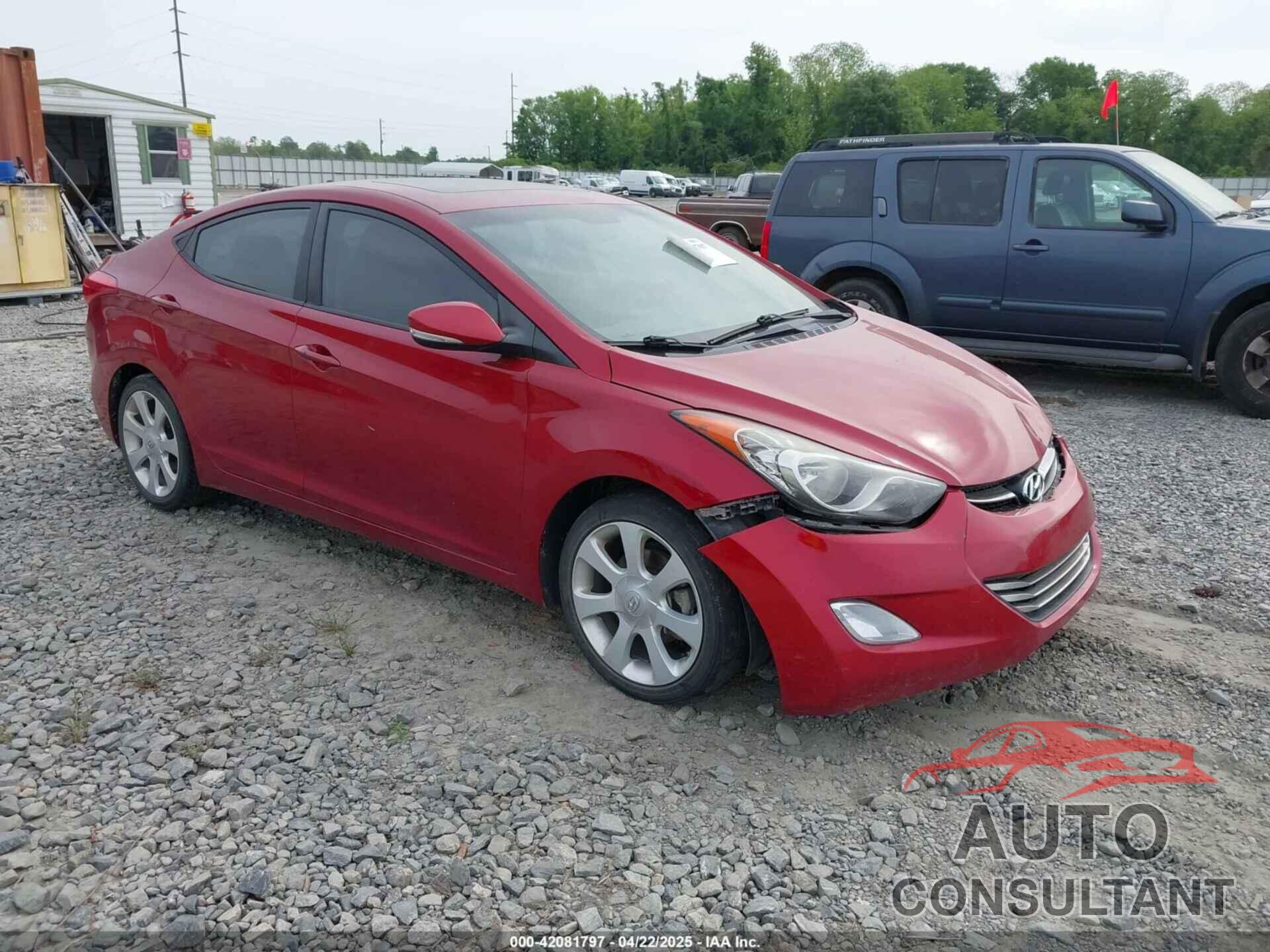 HYUNDAI ELANTRA 2013 - KMHDH4AE2DU802605