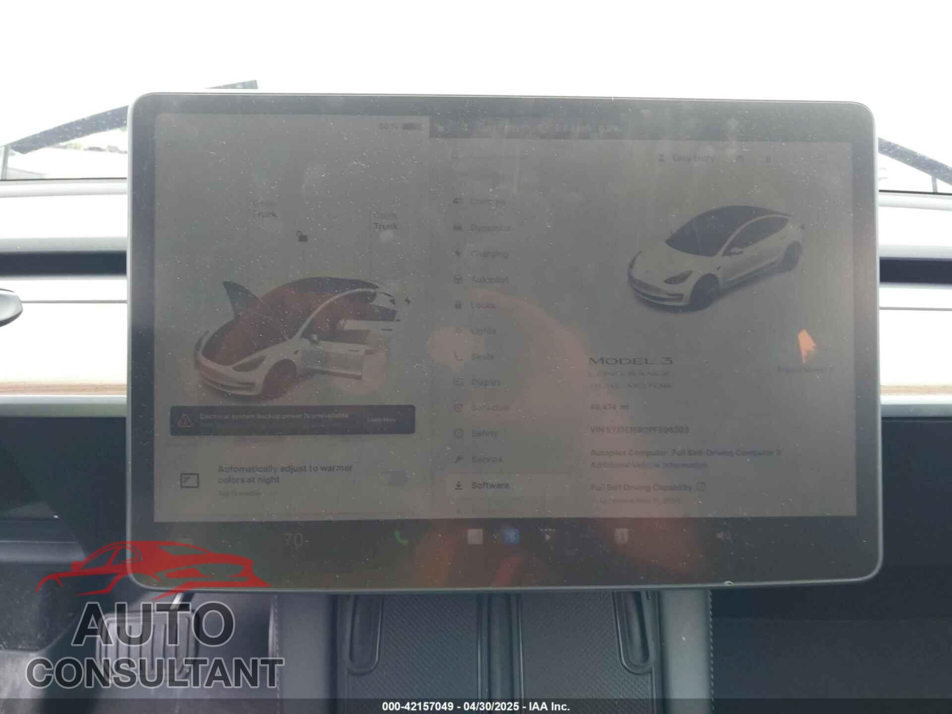 TESLA MODEL 3 2023 - 5YJ3E1EB0PF596303