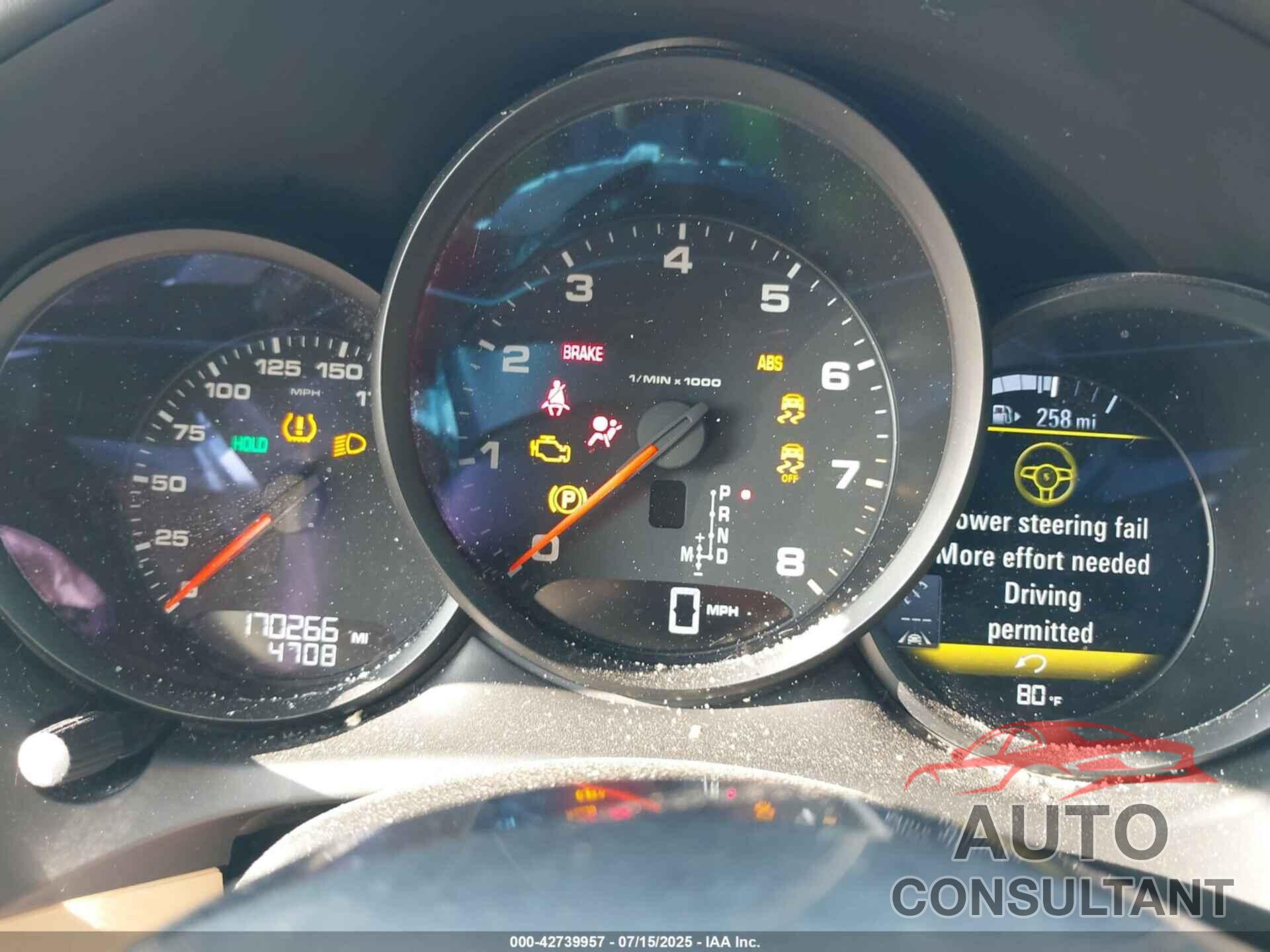 PORSCHE MACAN 2017 - WP1AA2A52HLB83109