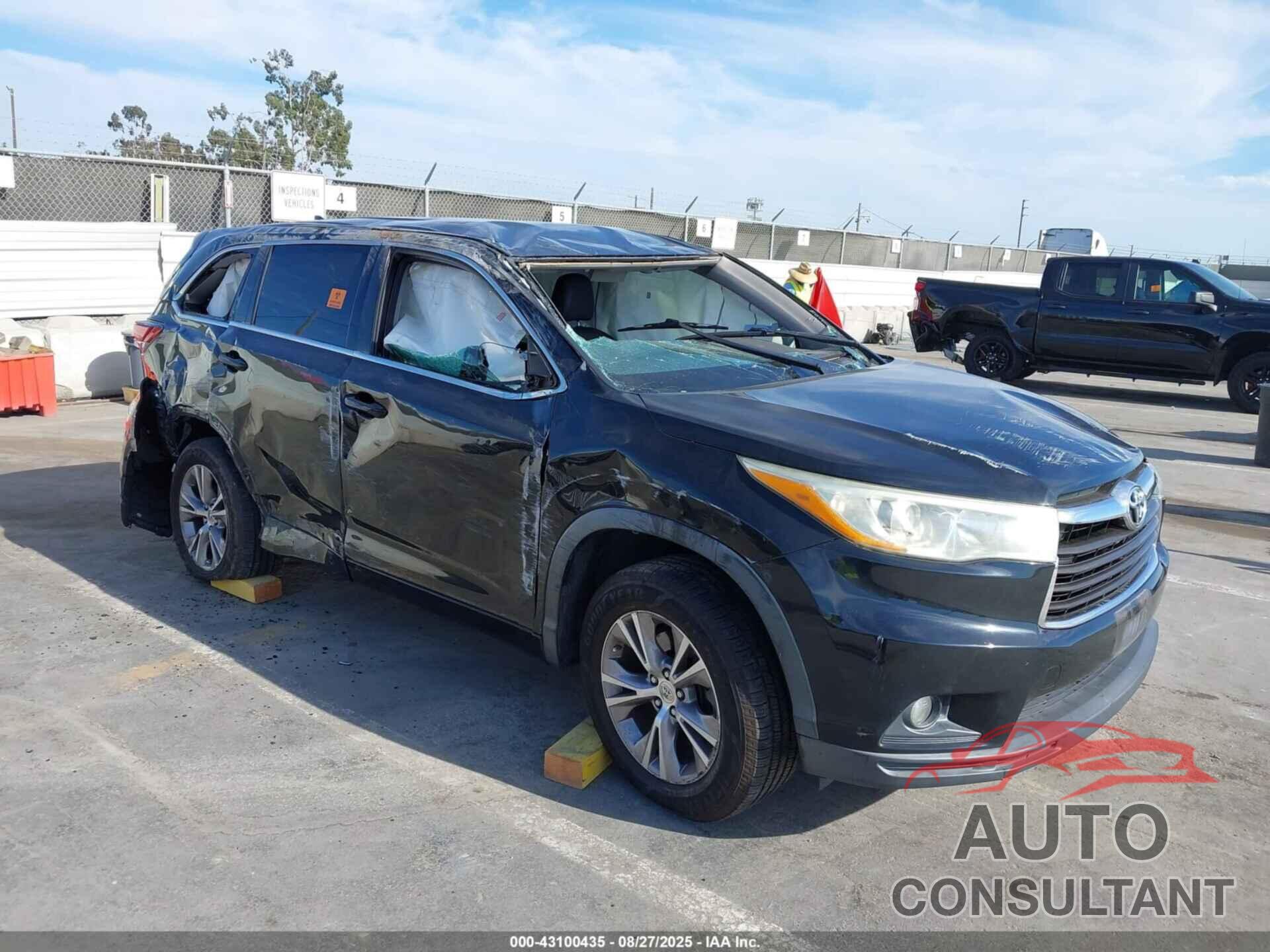 TOYOTA HIGHLANDER 2015 - 5TDZKRFH1FS042394