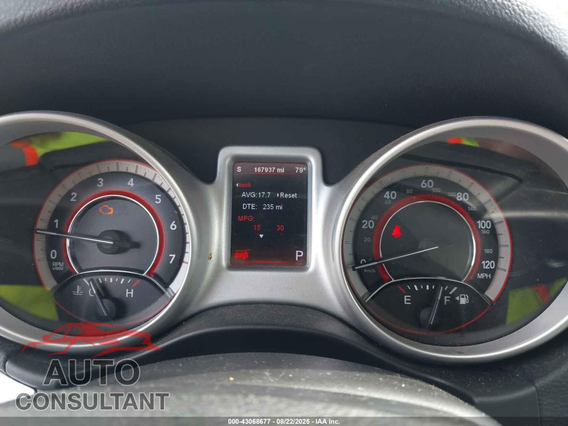 DODGE JOURNEY 2012 - 3C4PDCBG8CT204793