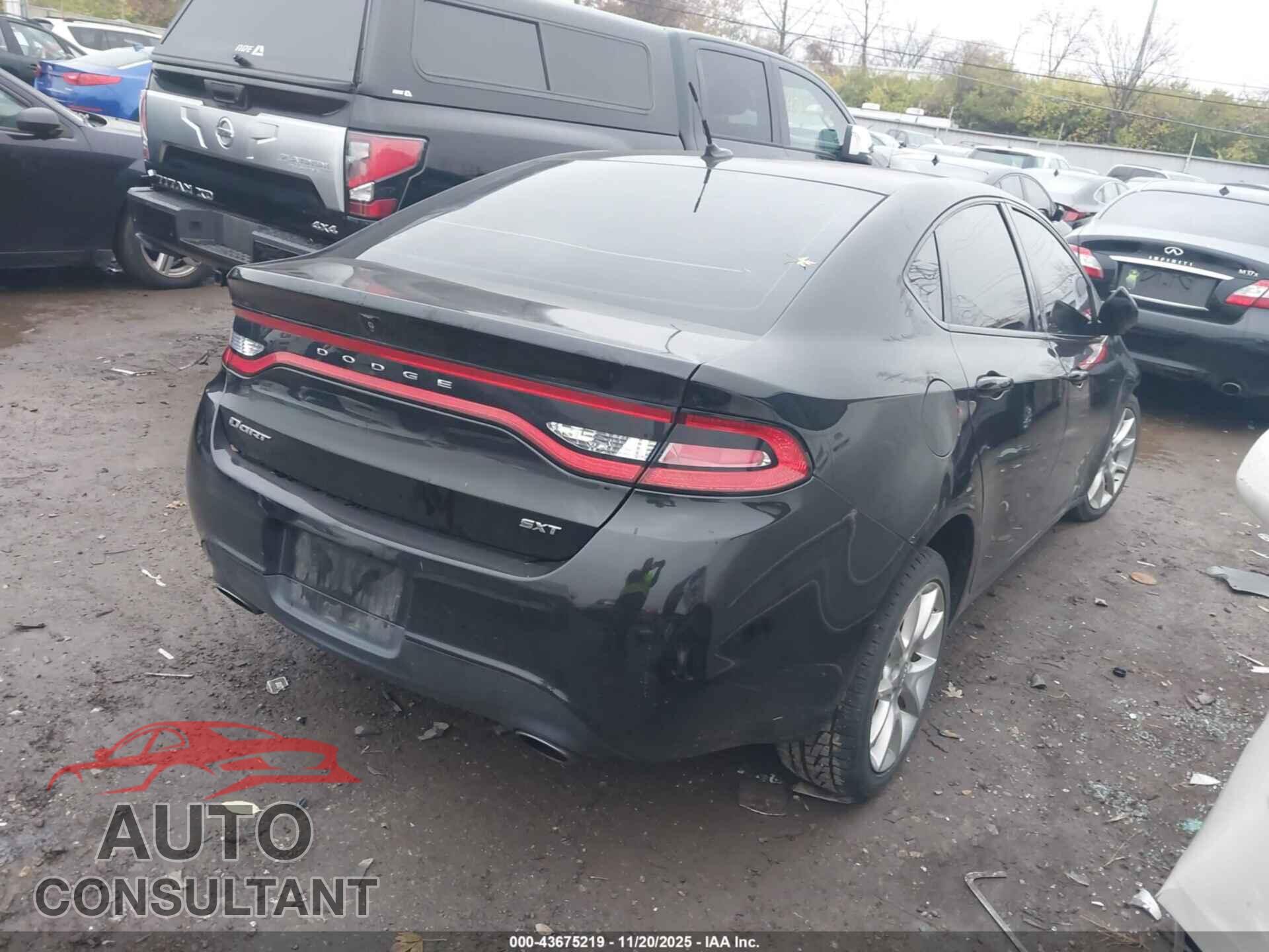 DODGE DART 2013 - 1C3CDFBA2DD292585