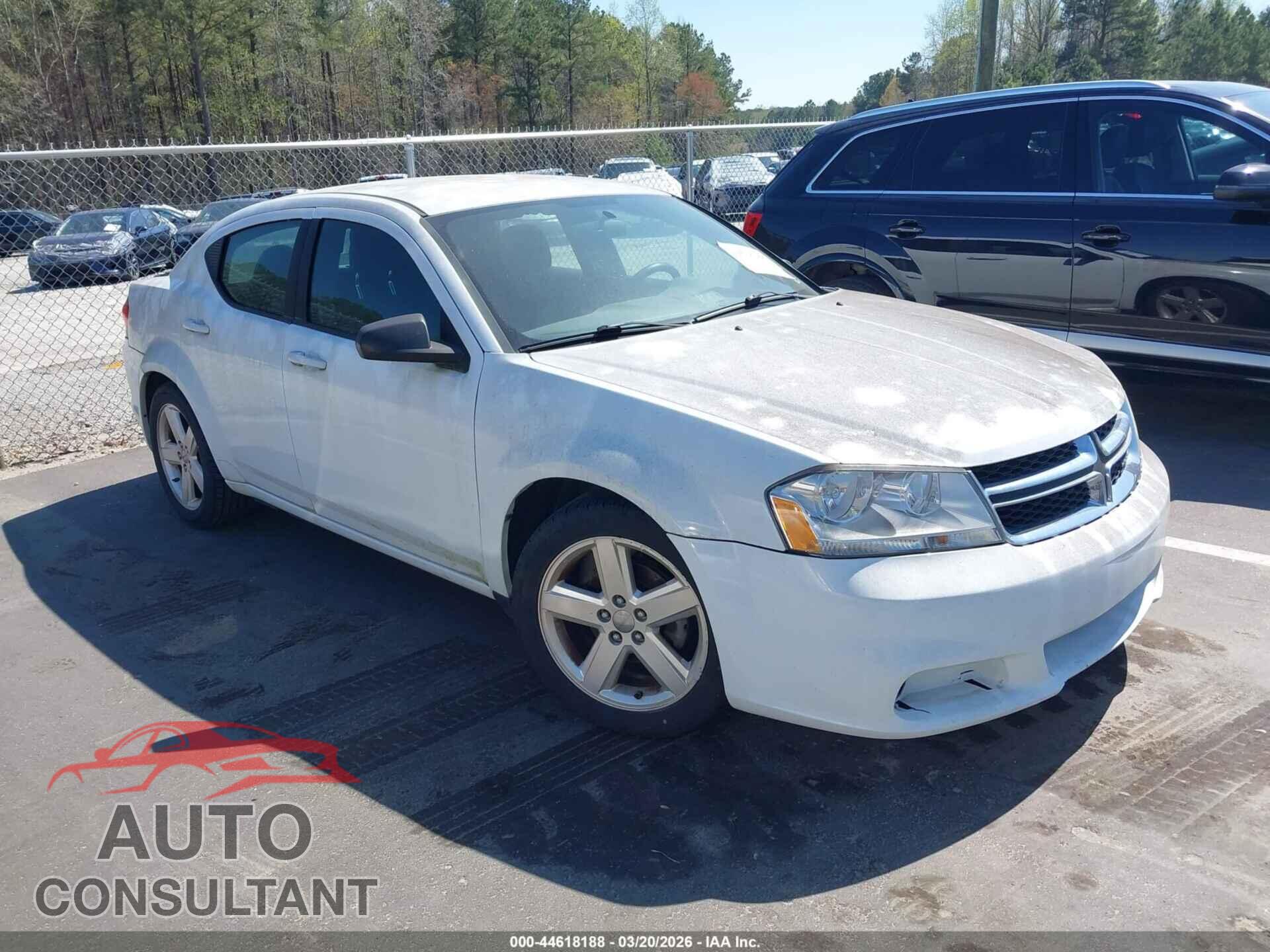 DODGE AVENGER 2013 - 1C3CDZAB8DN536634