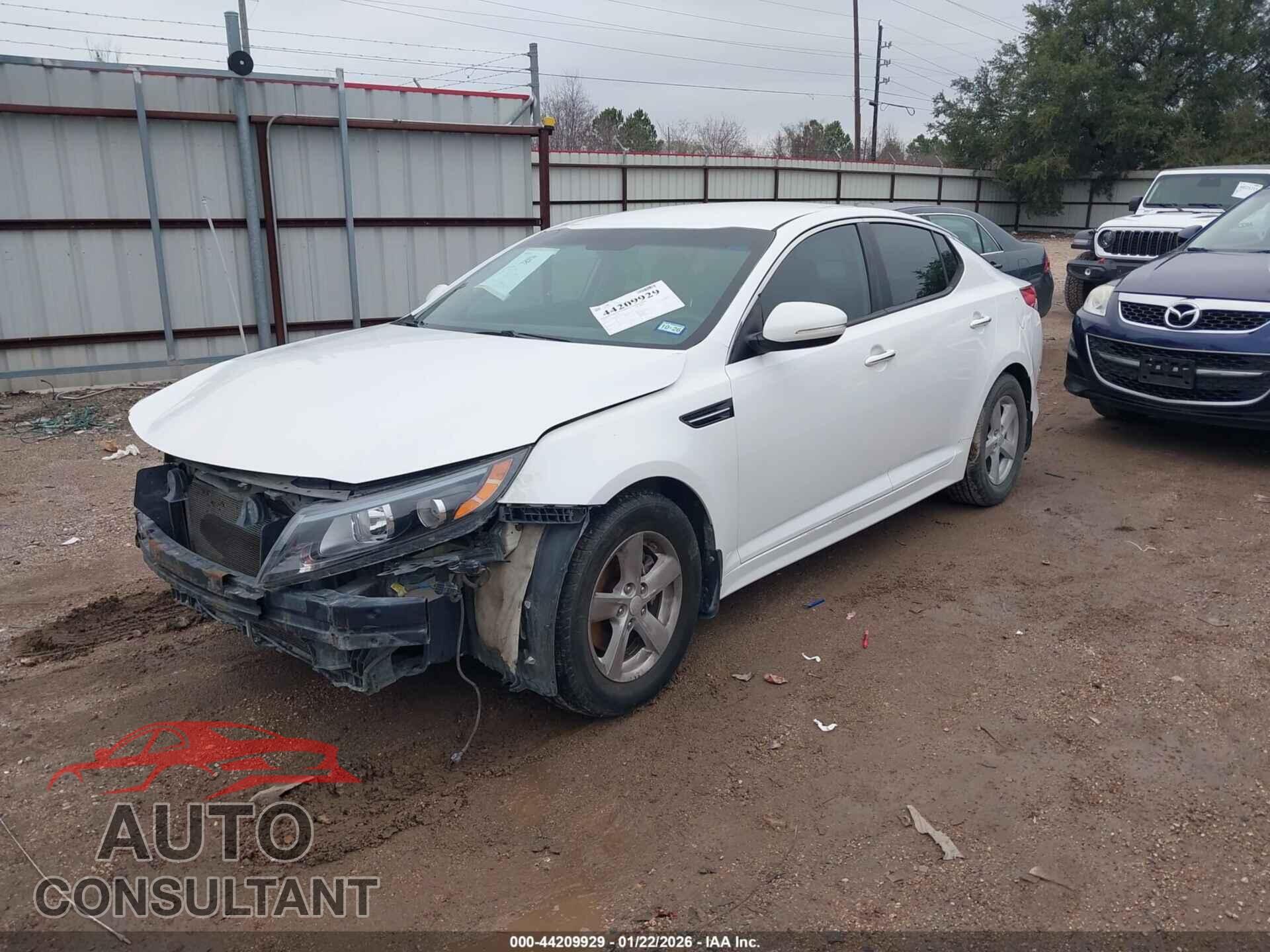 KIA OPTIMA 2014 - KNAGM4A73E5510937