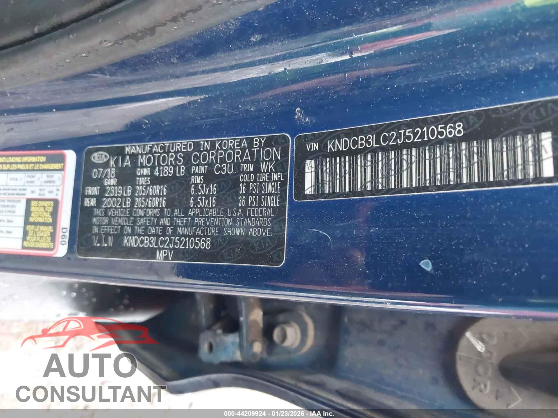 KIA NIRO 2018 - KNDCB3LC2J5210568