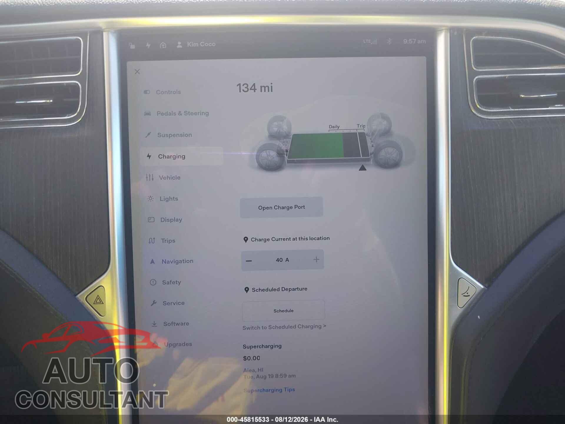 TESLA MODEL S 2013 - 5YJSA1CG4DFP03659