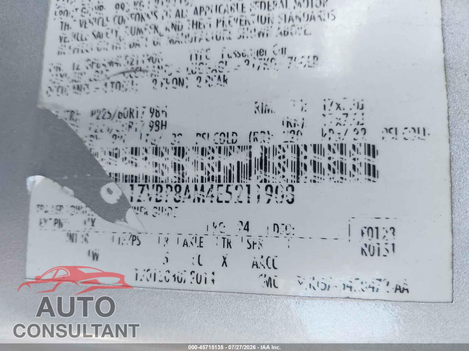 FORD MUSTANG 2014 - 1ZVBP8AM4E5211908