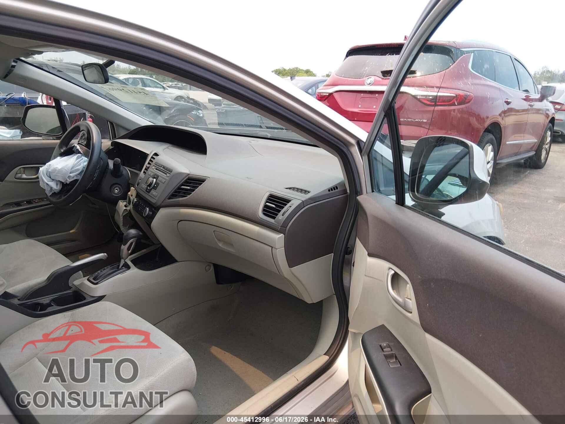 HONDA CIVIC 2012 - 2HGFB2F50CH327857