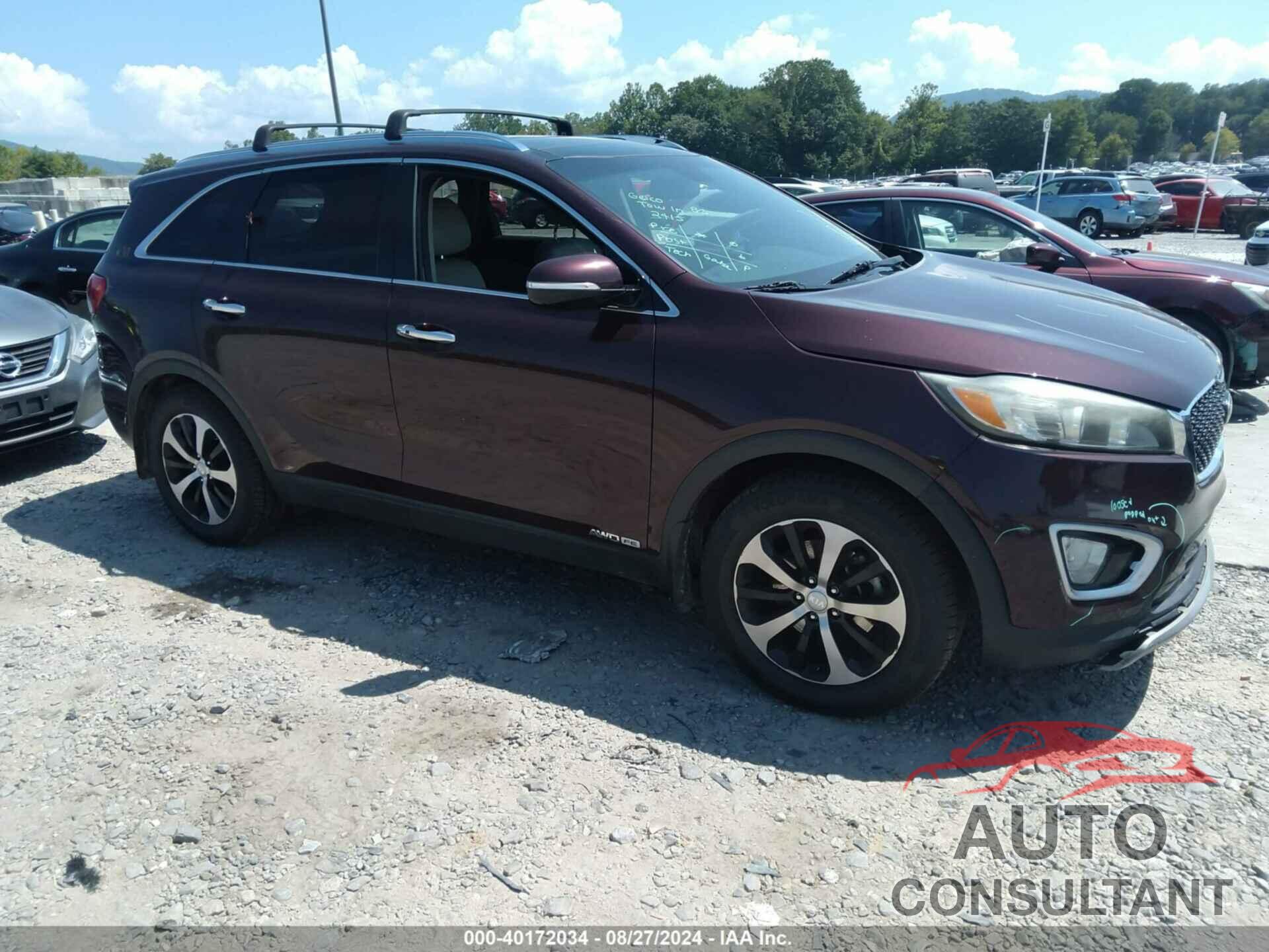 KIA SORENTO 2016 - 5XYPHDA52GG177176